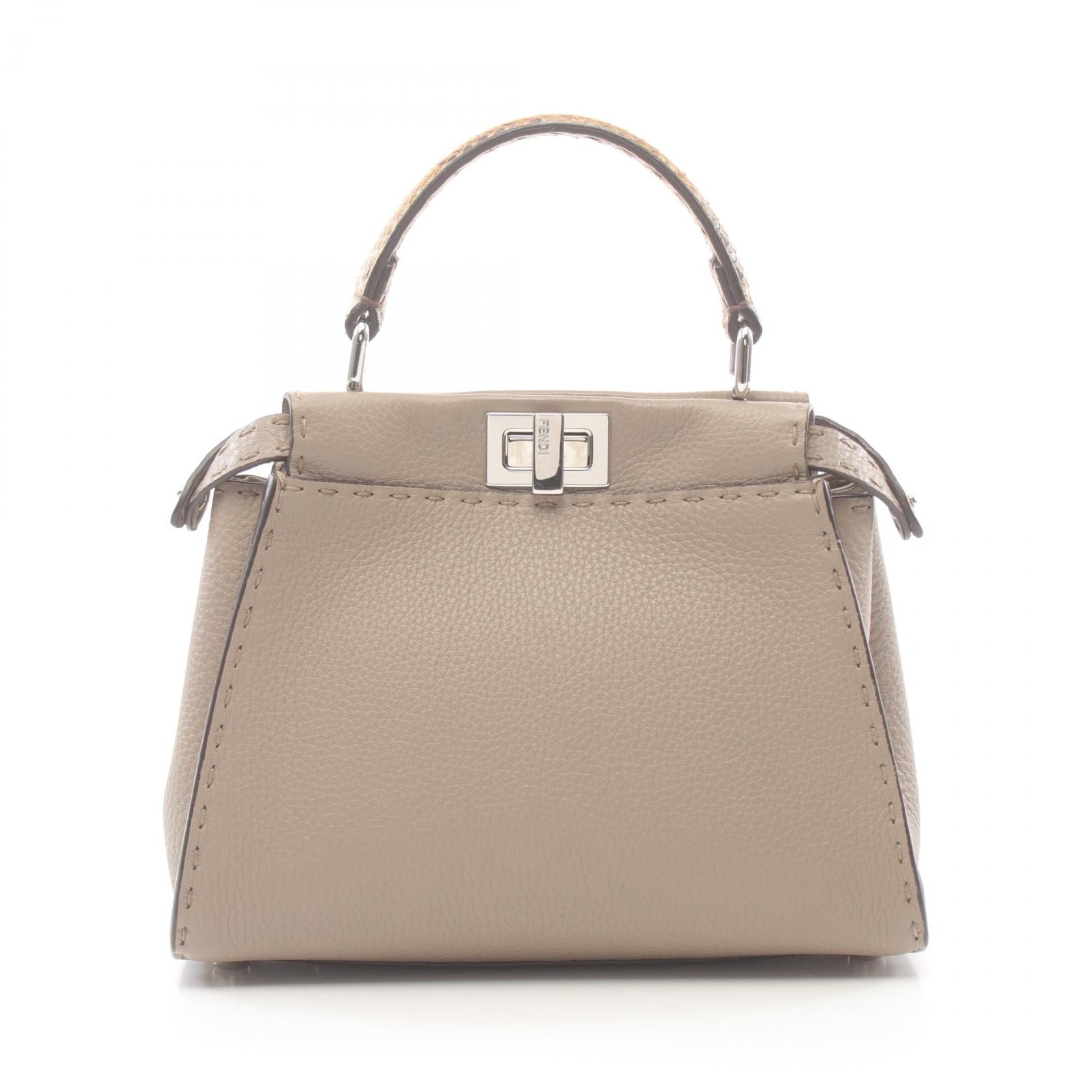 Fendi Mini Peekaboo Leather Handbag 8BN244