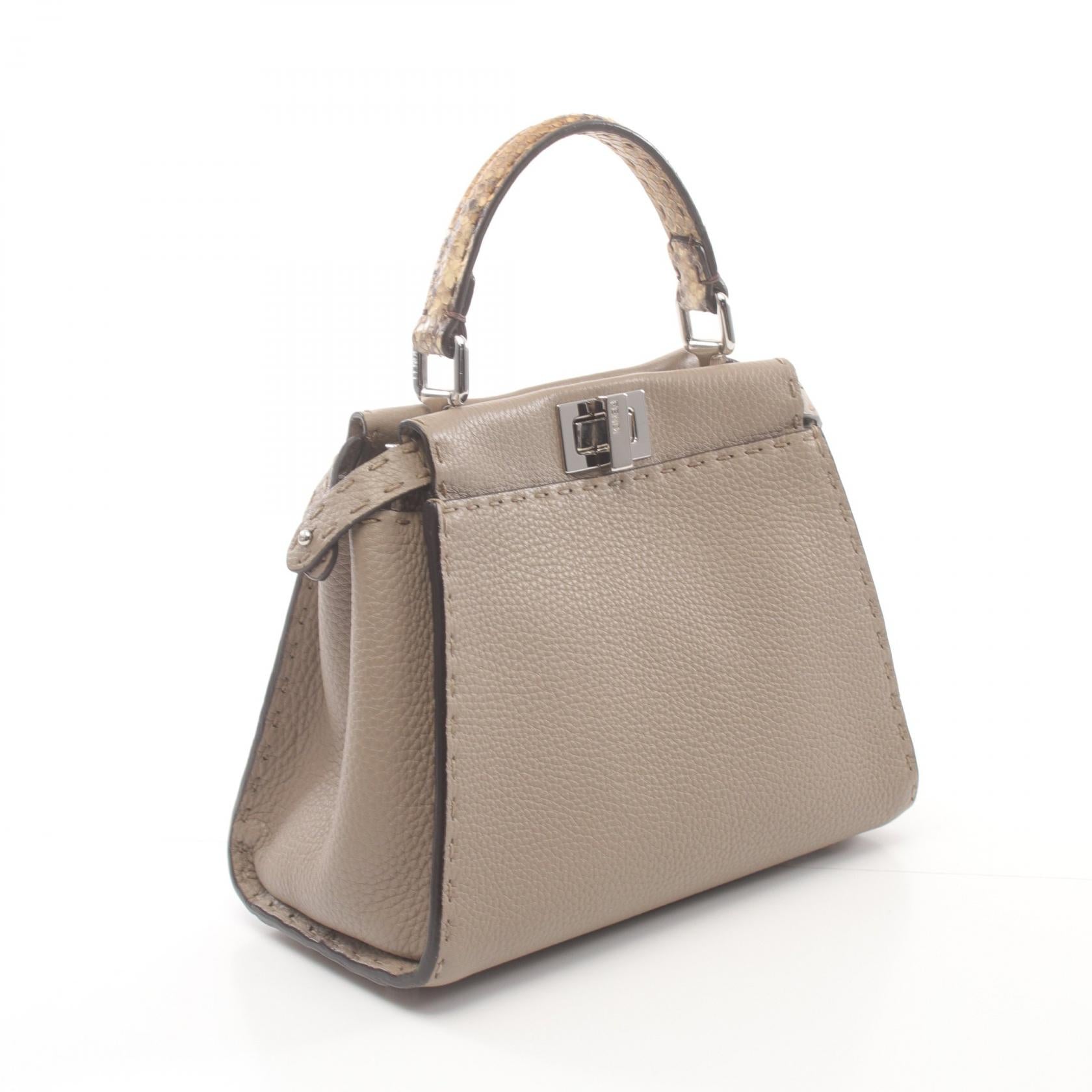 Fendi Mini Peekaboo Leather Handbag 8BN244