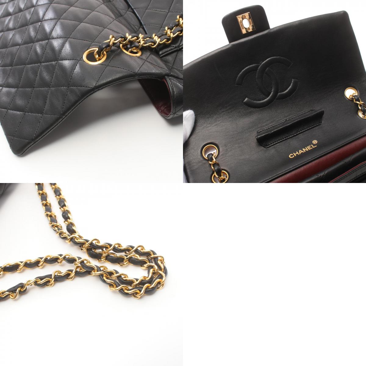 Chanel Matelasse Lambskin Shoulder Bag Black