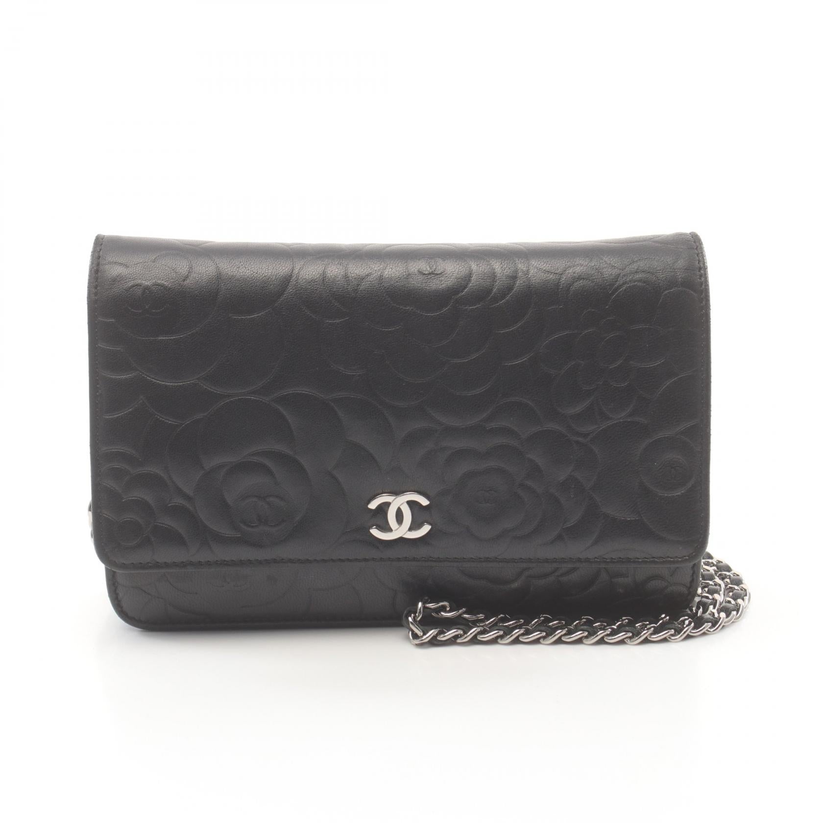 Chanel Camellia Lambskin Shoulder Bag A47421