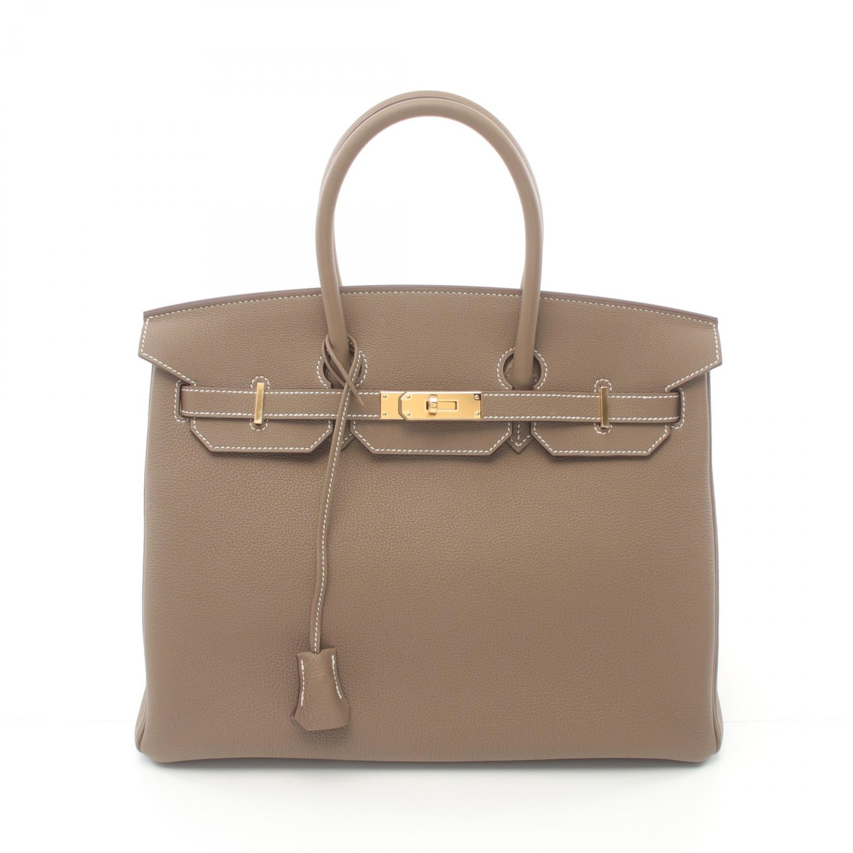 Hermes Birkin 35 Togo Handbag Brown