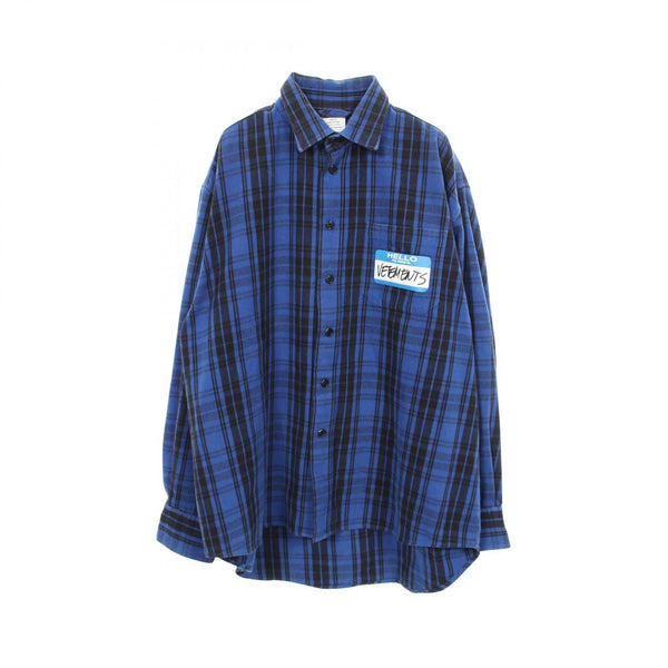 Vetements Flannel Cotton Shirt