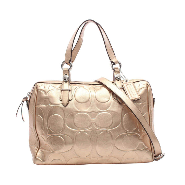 COACH Signature Leather 2way Handbag