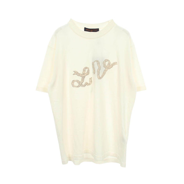 Louis Vuitton LV Logo Embroidery Cotton Knit T Shirt