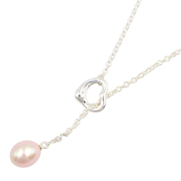 Tiffany & Co. Open Heart Lariat Silver Necklace