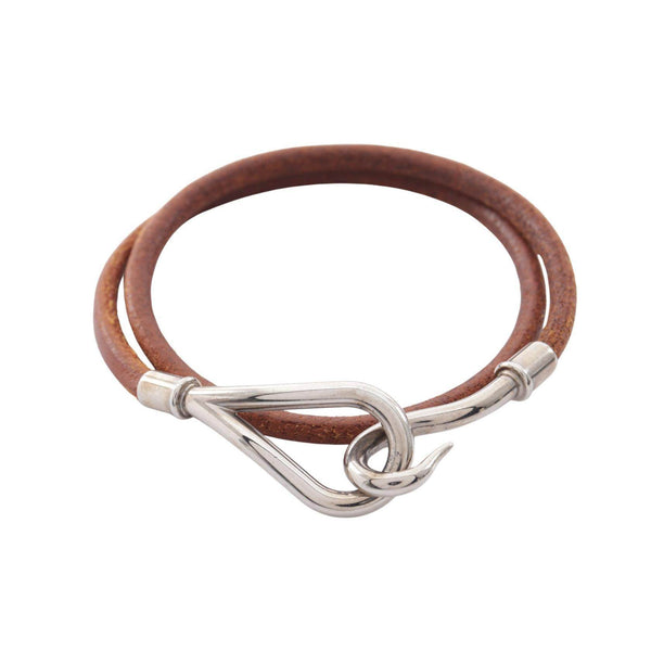 Hermes Jumbo Choker Leather Metal Bracelet