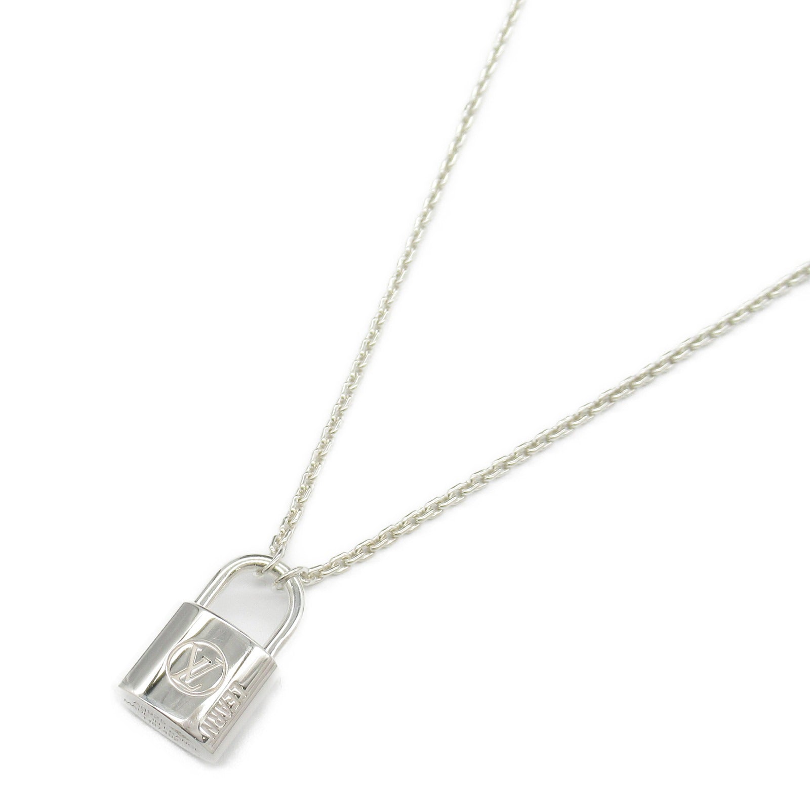 Louis Vuitton Silver 925 Lockit Learn Necklace