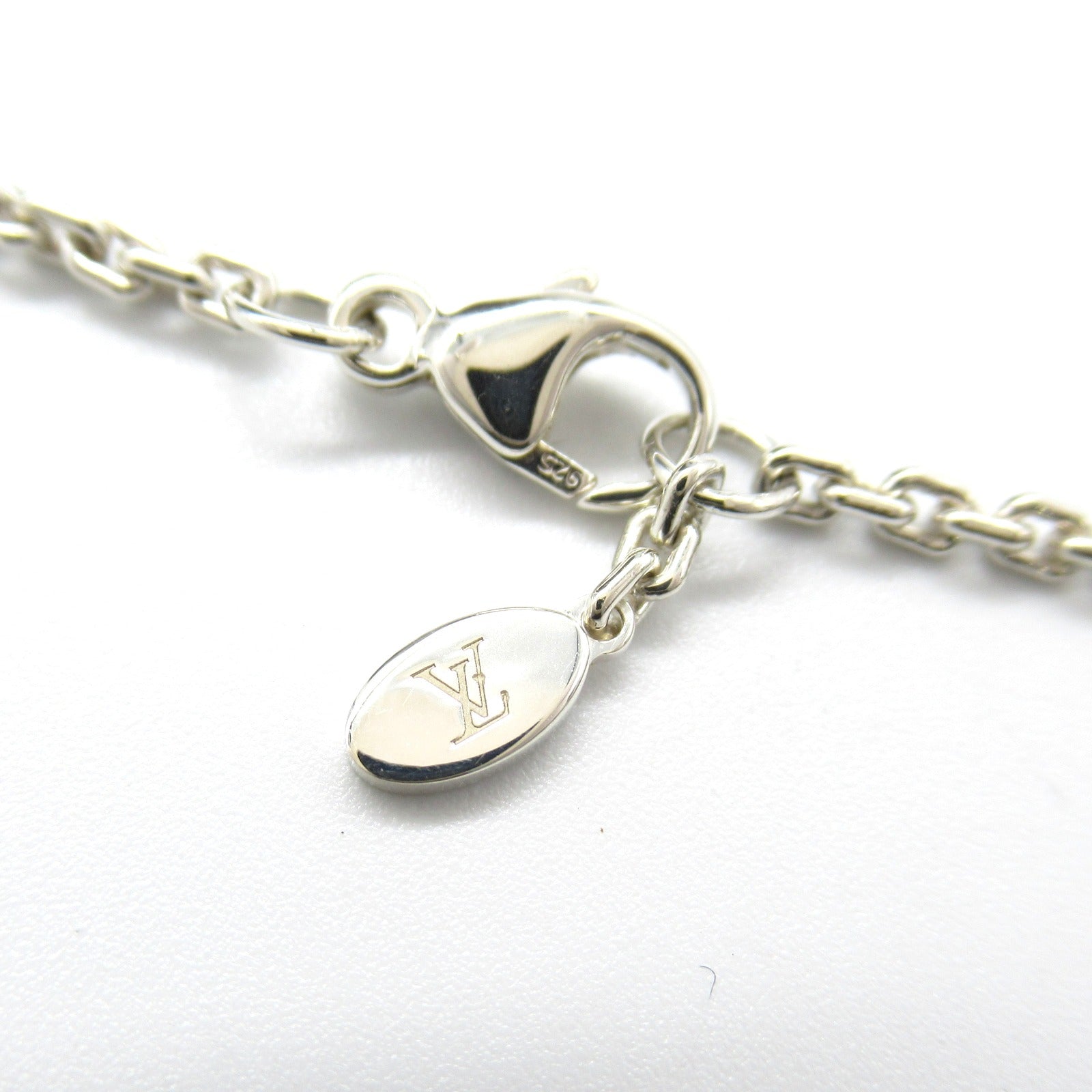 Louis Vuitton Silver 925 Lockit Learn Necklace