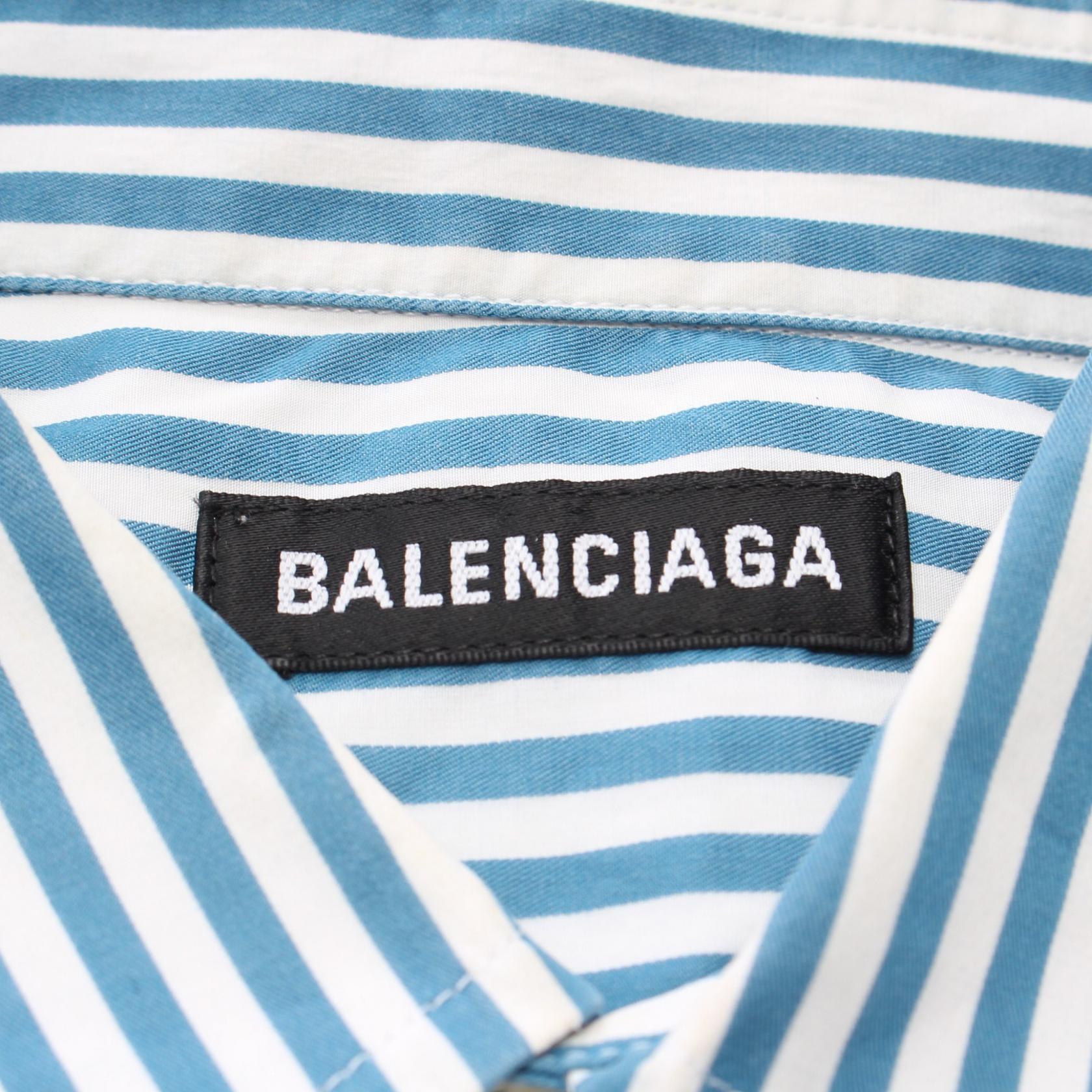 Balenciaga B Embroidery Cotton Shirt