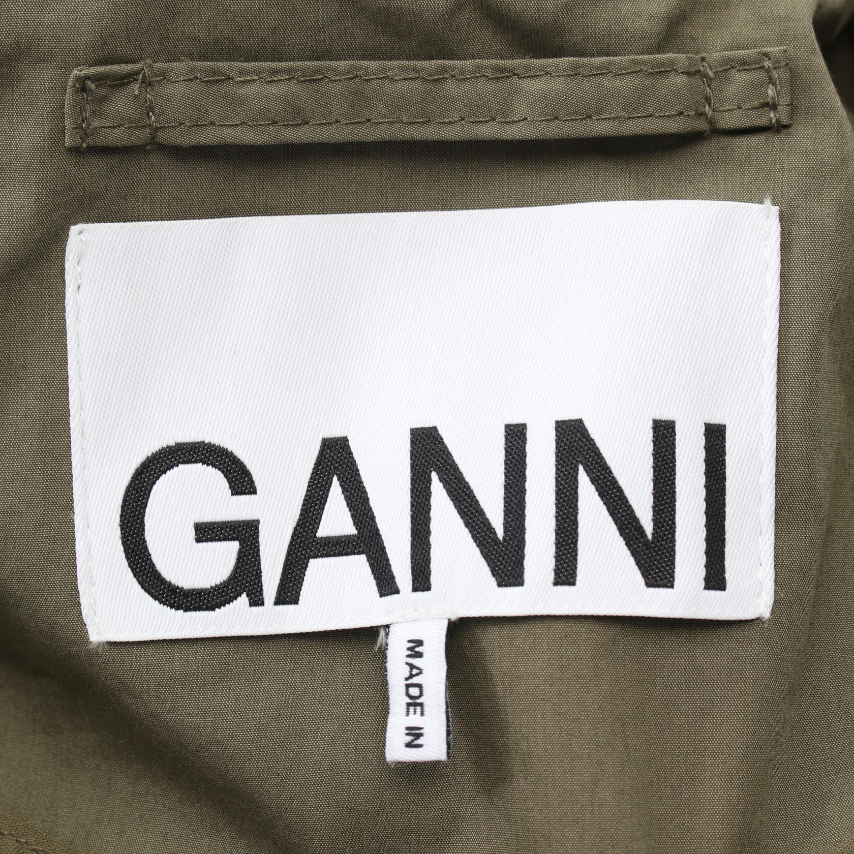 Ganni Women's Cotton Outerwear Khaki