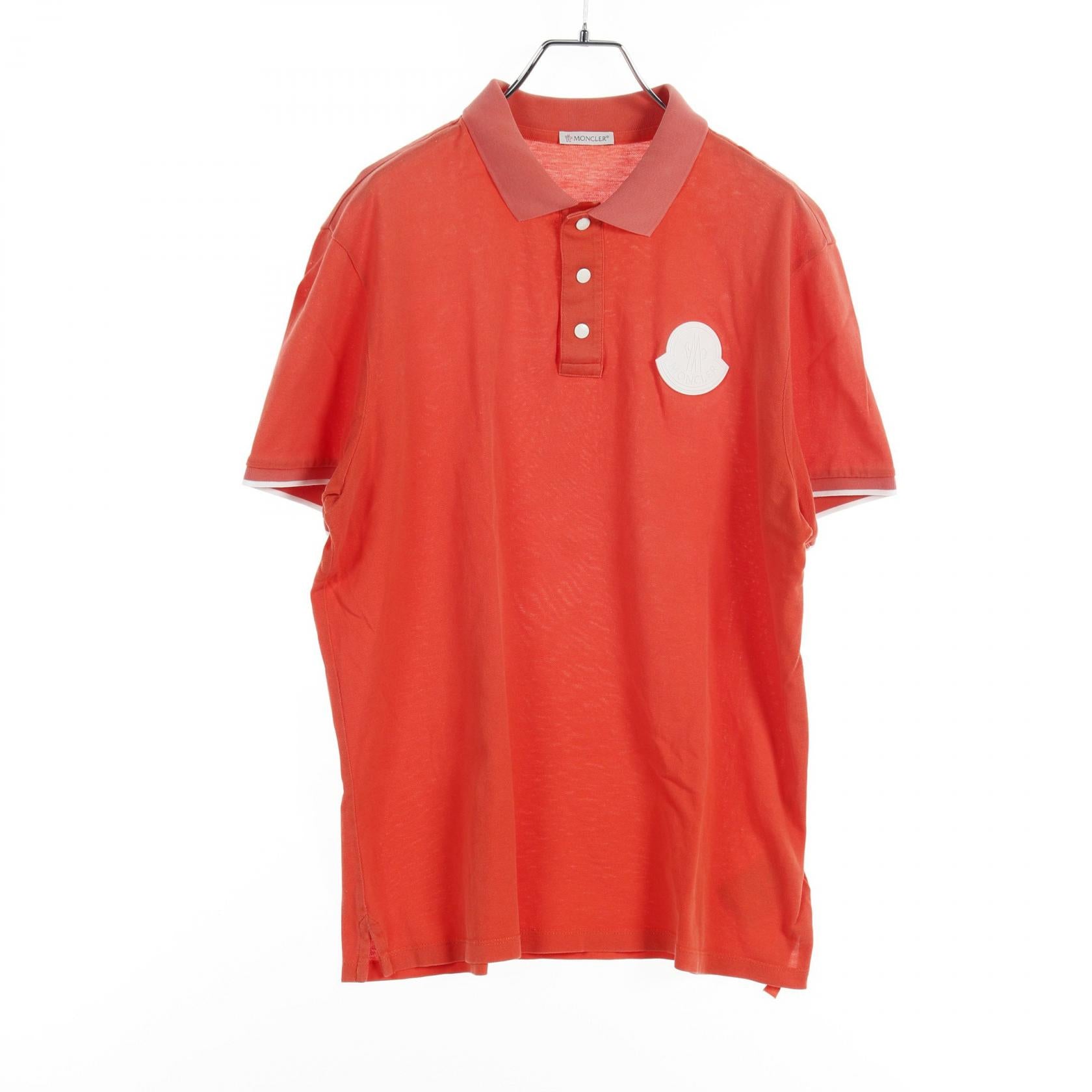 Moncler Cotton Polo Shirt Orange