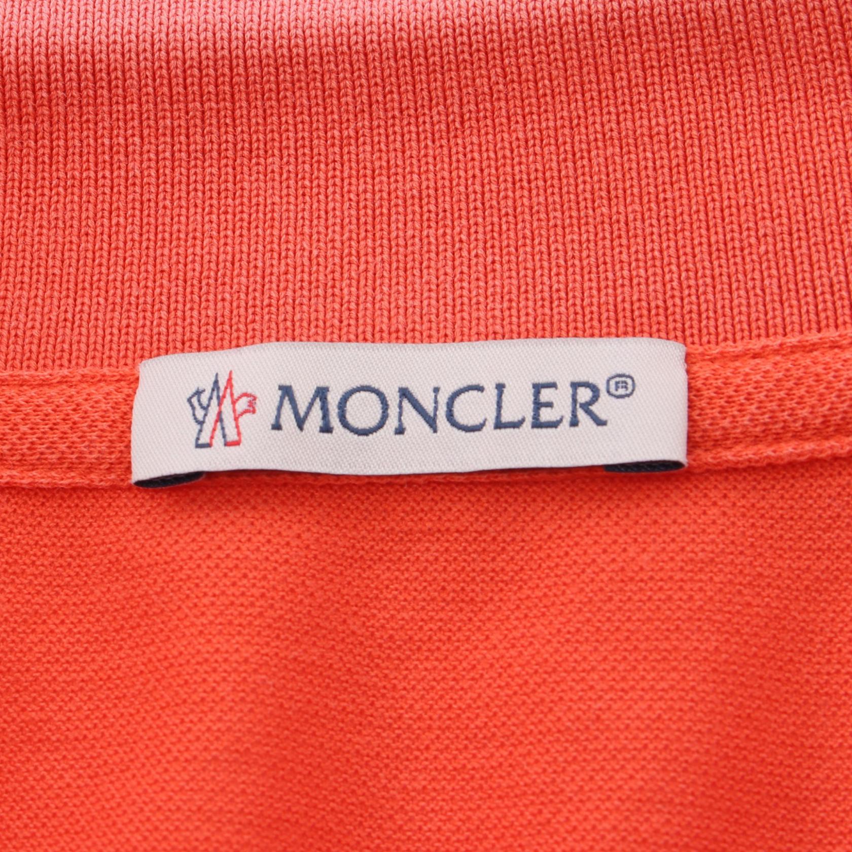 Moncler Cotton Polo Shirt Orange