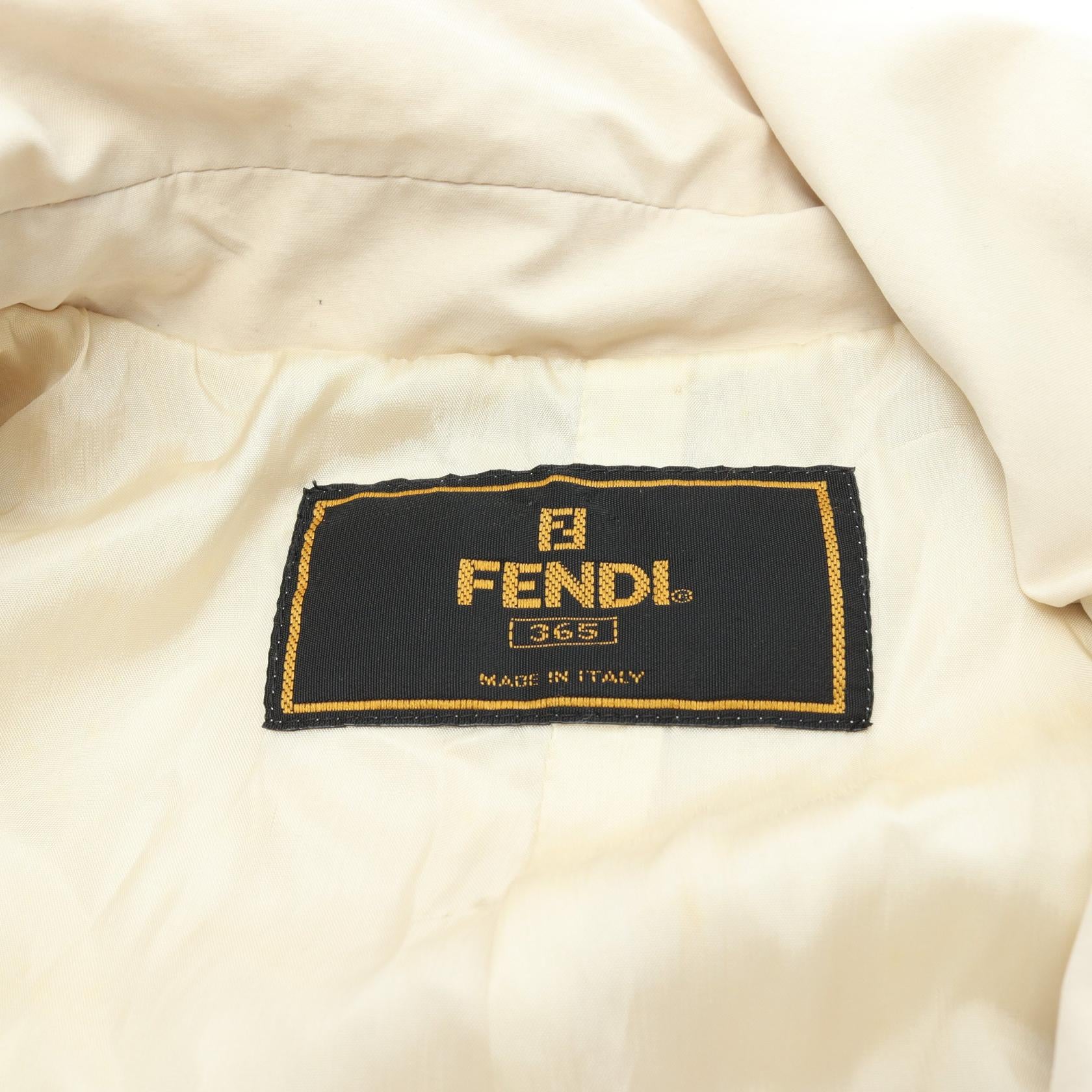 Fendi Polyester Trench Coat Ivory