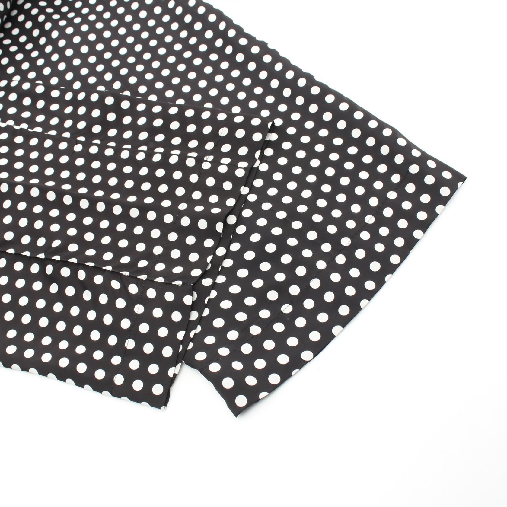 PLAN C Polka Dot Rayon Pants Black