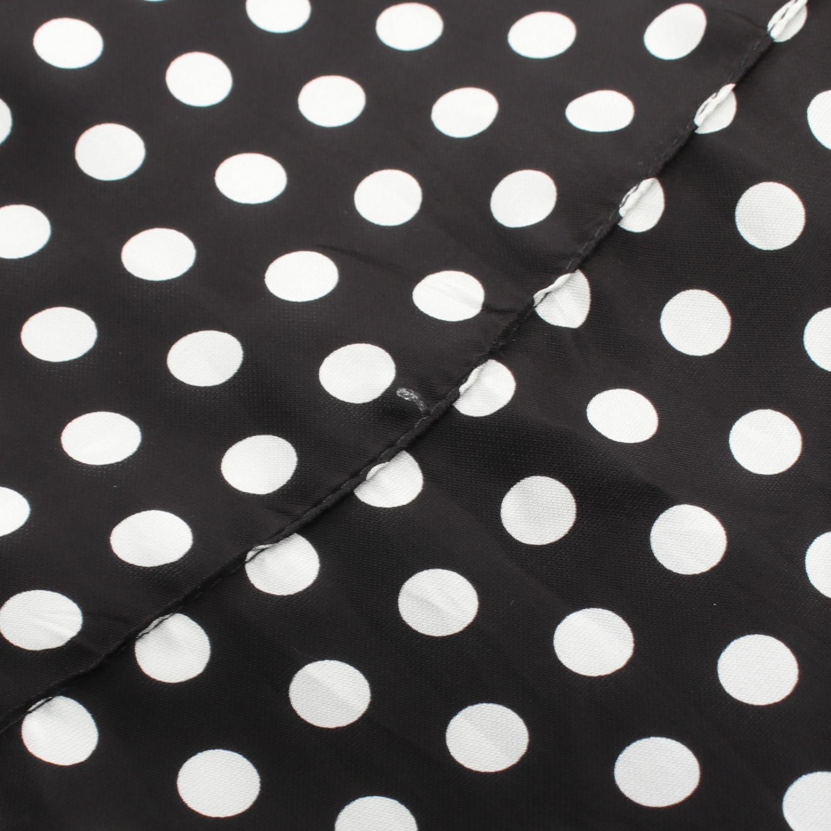 PLAN C Polka Dot Rayon Pants Black