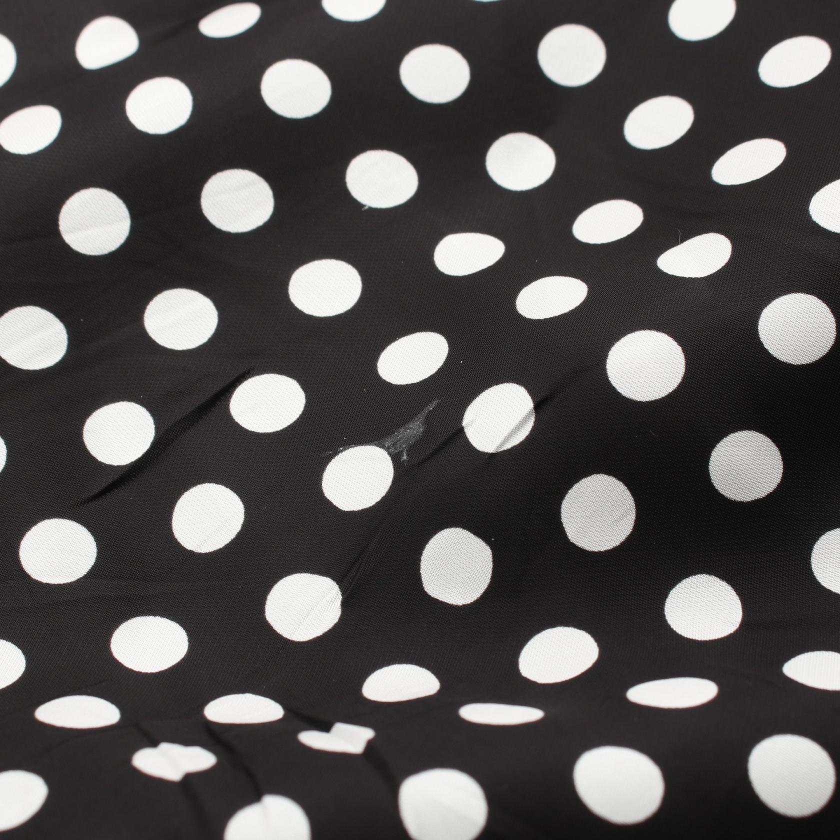 PLAN C Polka Dot Rayon Pants Black