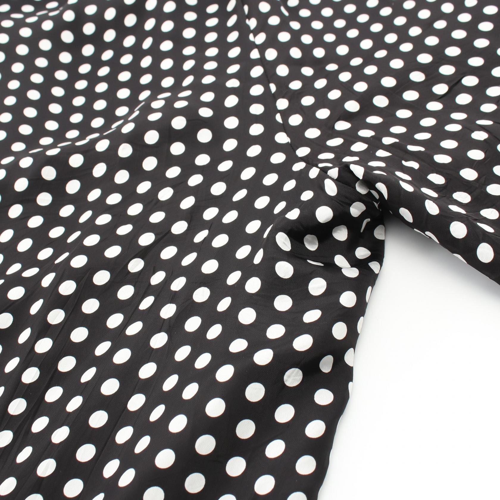 PLAN C Polka Dot Rayon Pants Black