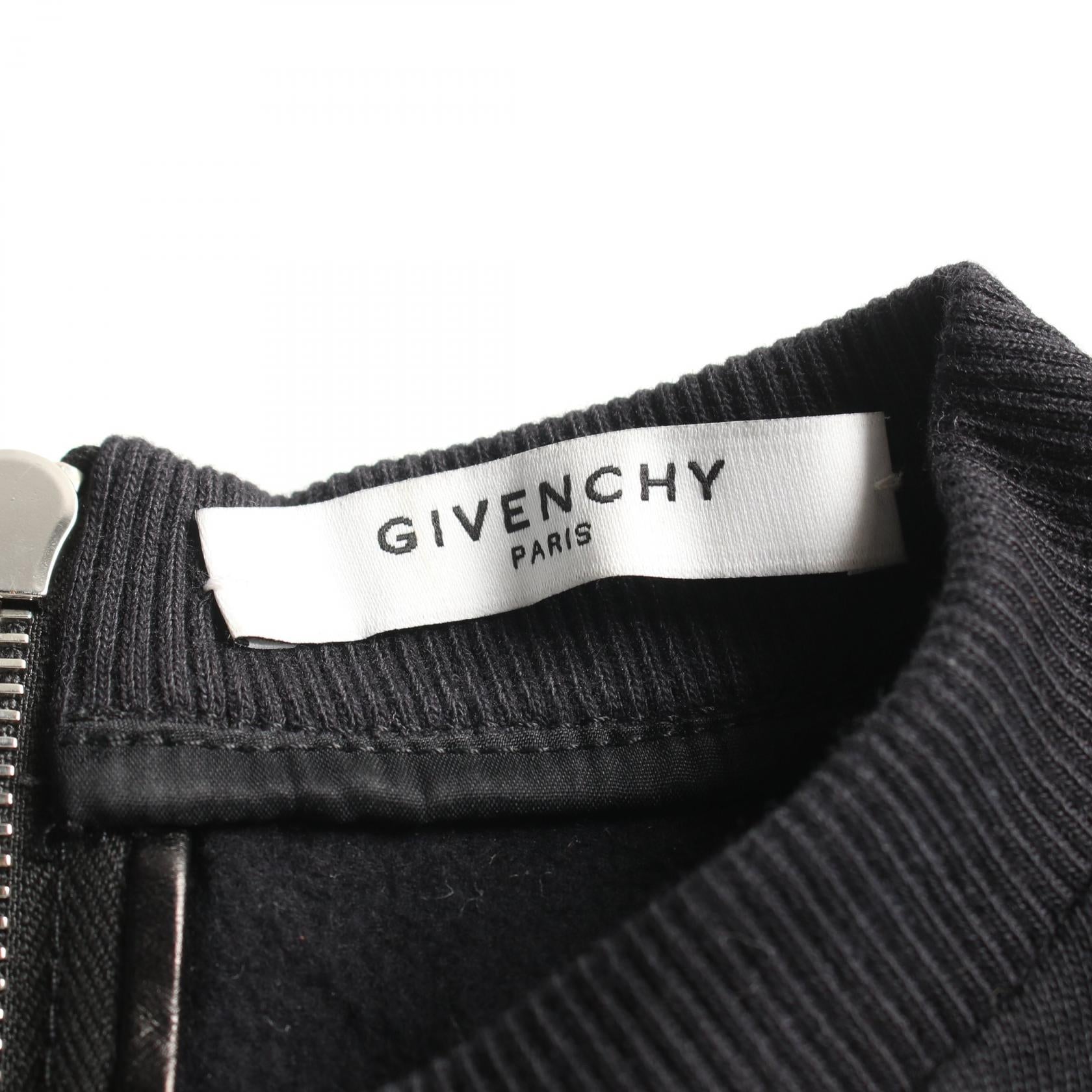 Givenchy Leather Cotton Sweatshirt Black