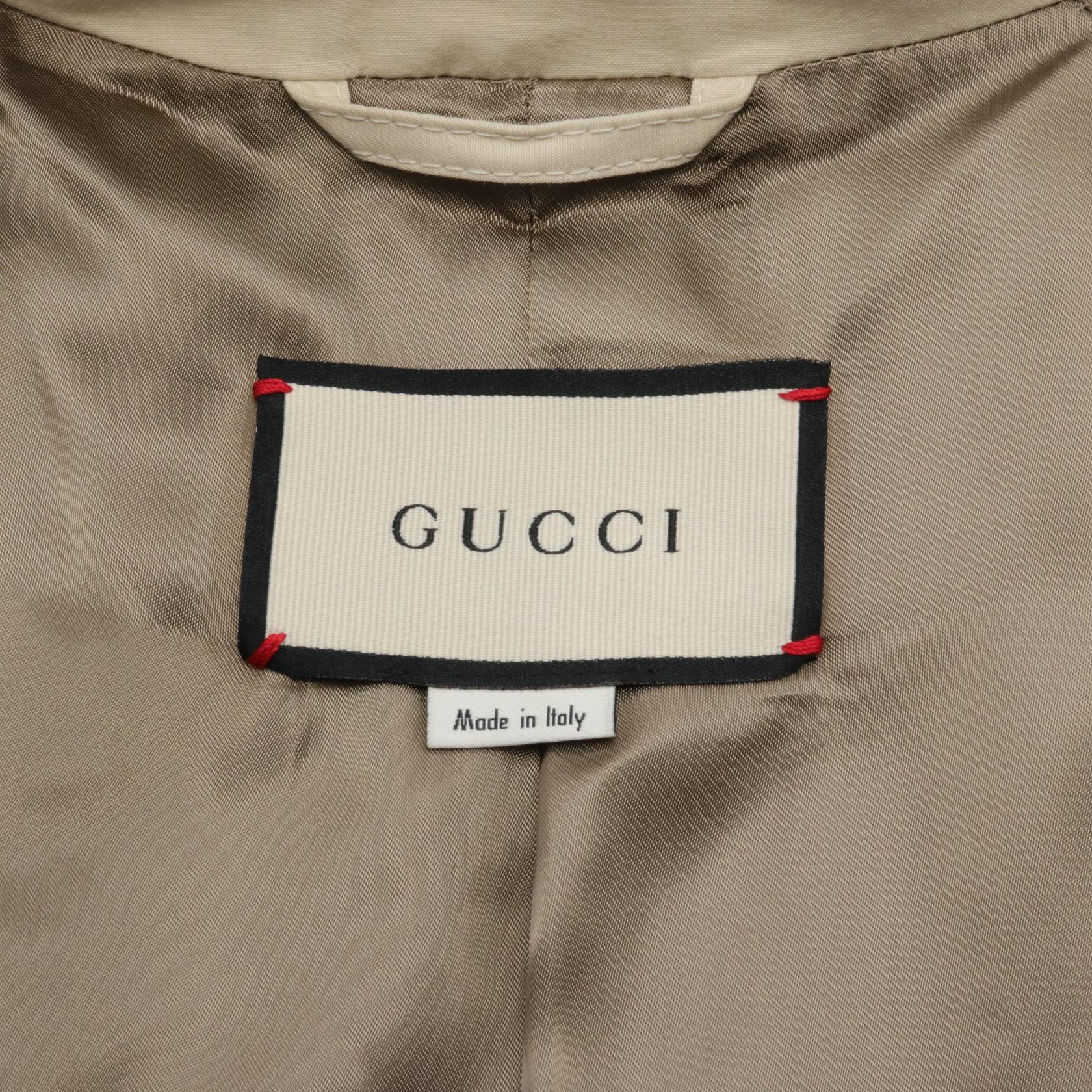 Gucci Cotton Trench Coat Outerwear