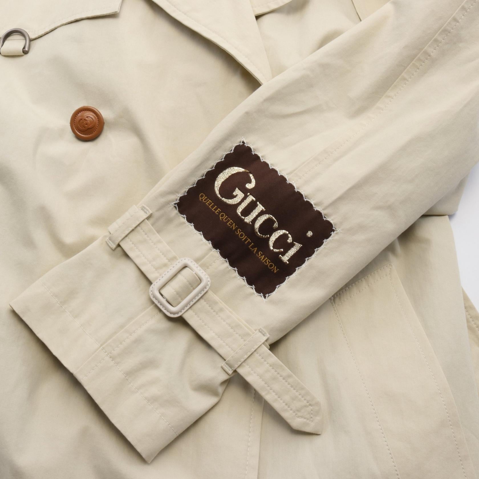 Gucci Cotton Trench Coat Outerwear