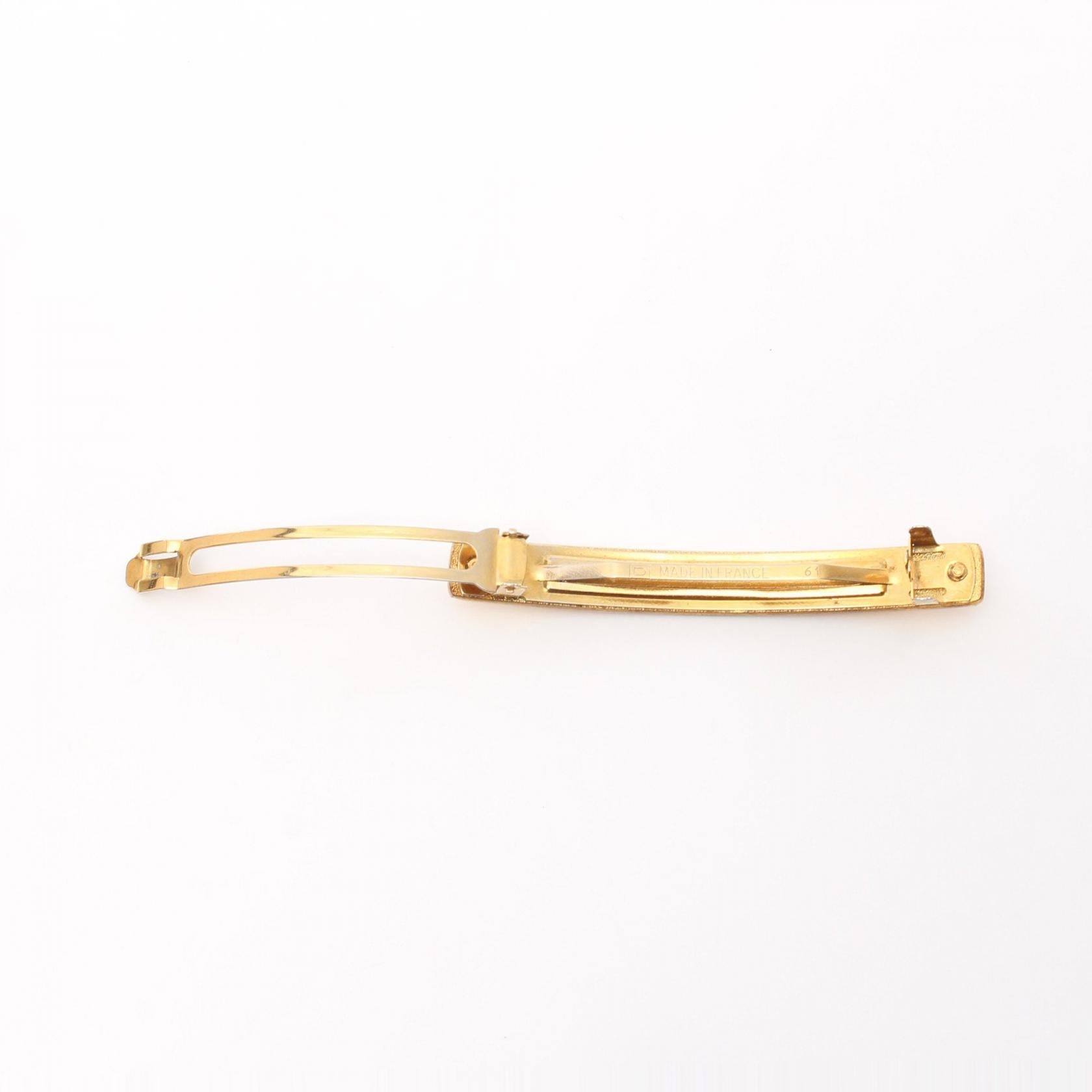 Chanel COCO Gold Barrette Hair Accessory