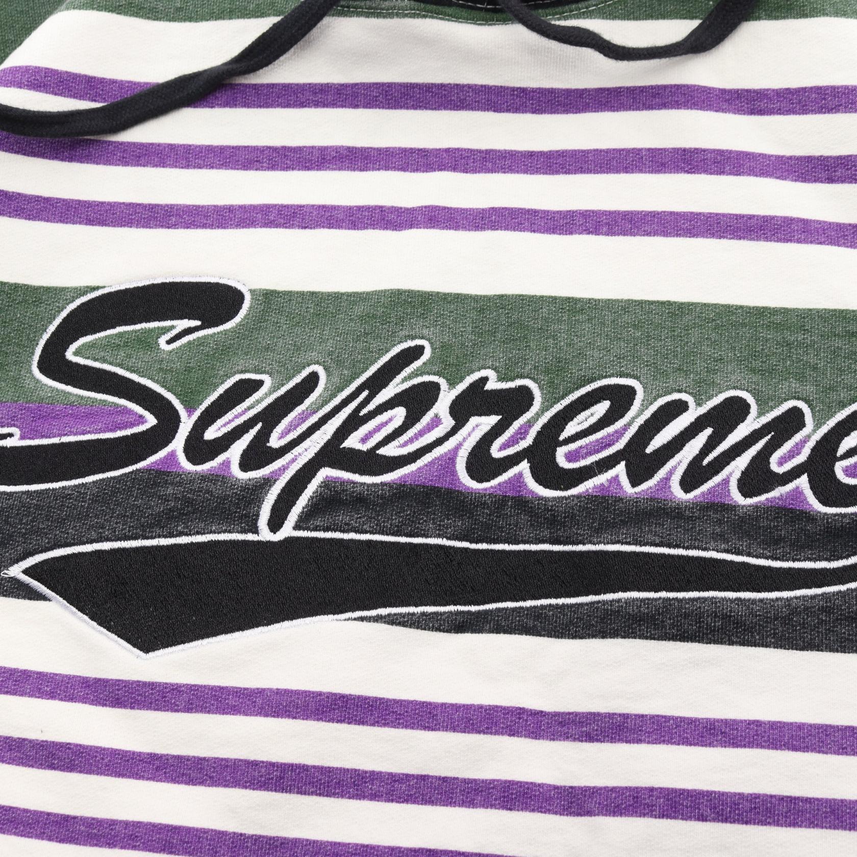 Supreme Striped Hooded Sweatshirt Cotton