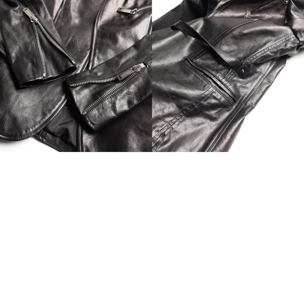 Dsquared2 Leather Riders Jacket Black