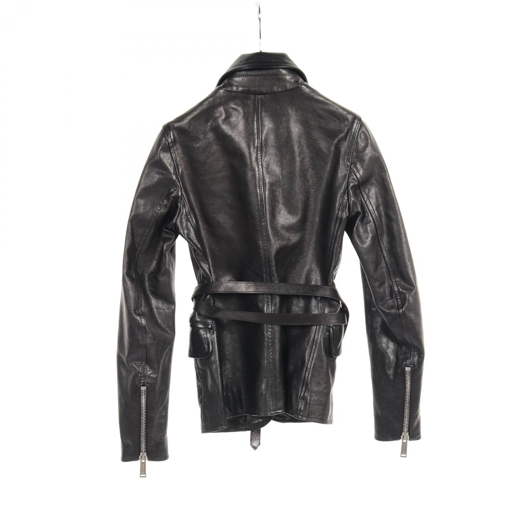 Dsquared2 Leather Riders Jacket Black