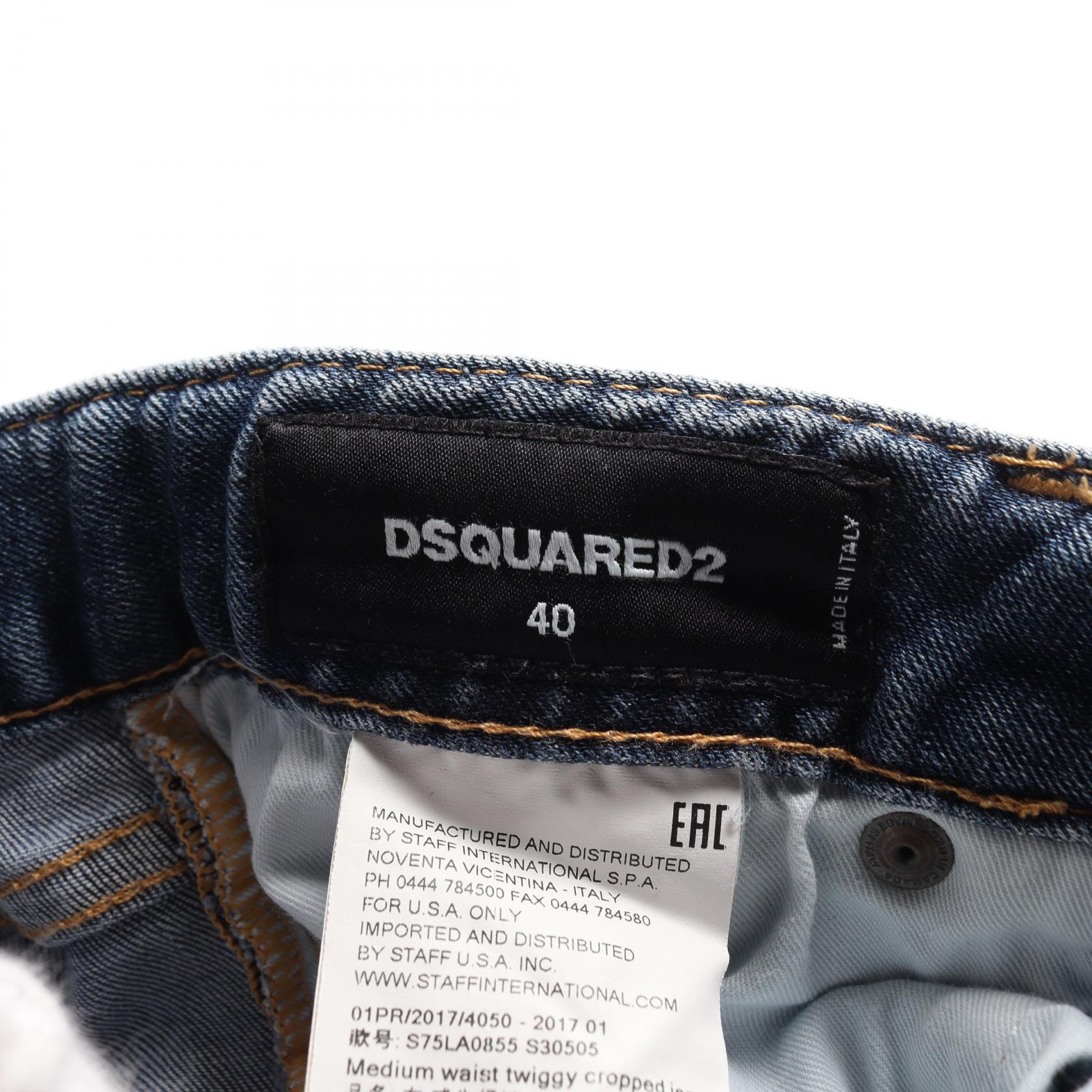 DSQUARED2 Denim Pants Cotton Navy Women