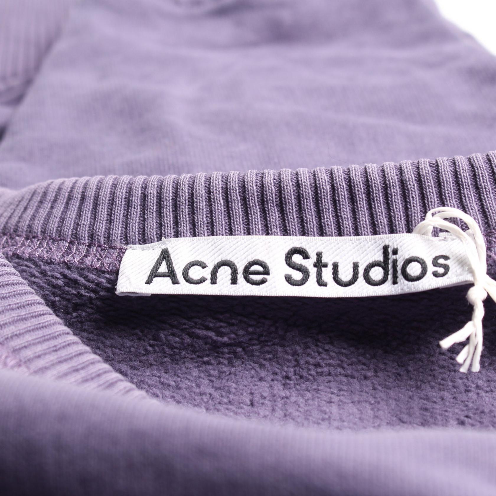 Acne Studios Logo Sweatshirt Cotton Purple