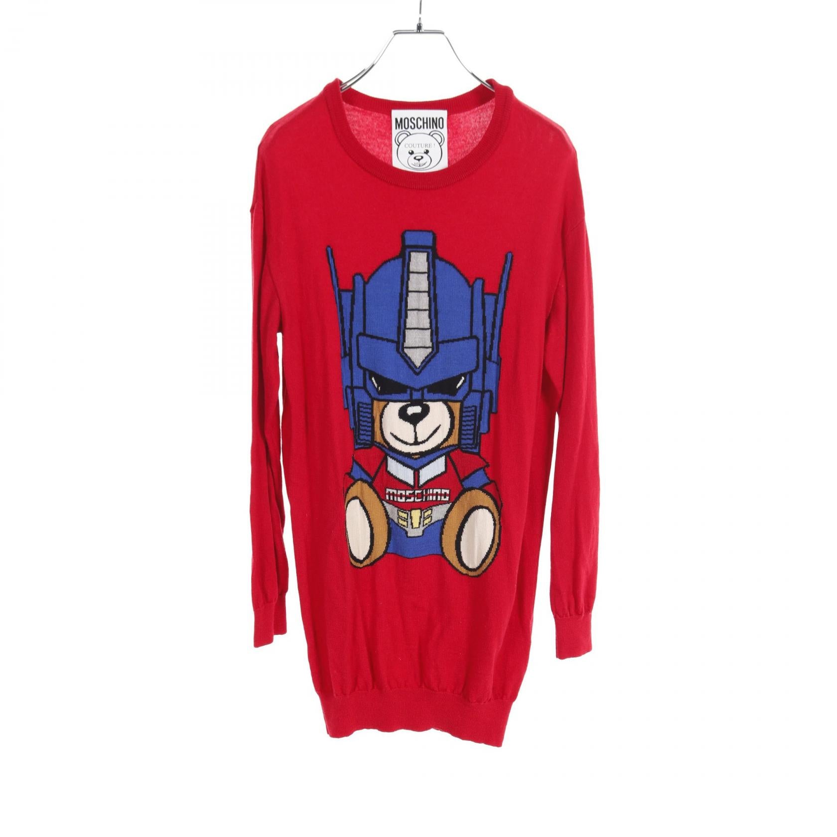 Moschino Transformers Bear Wool Knit Top