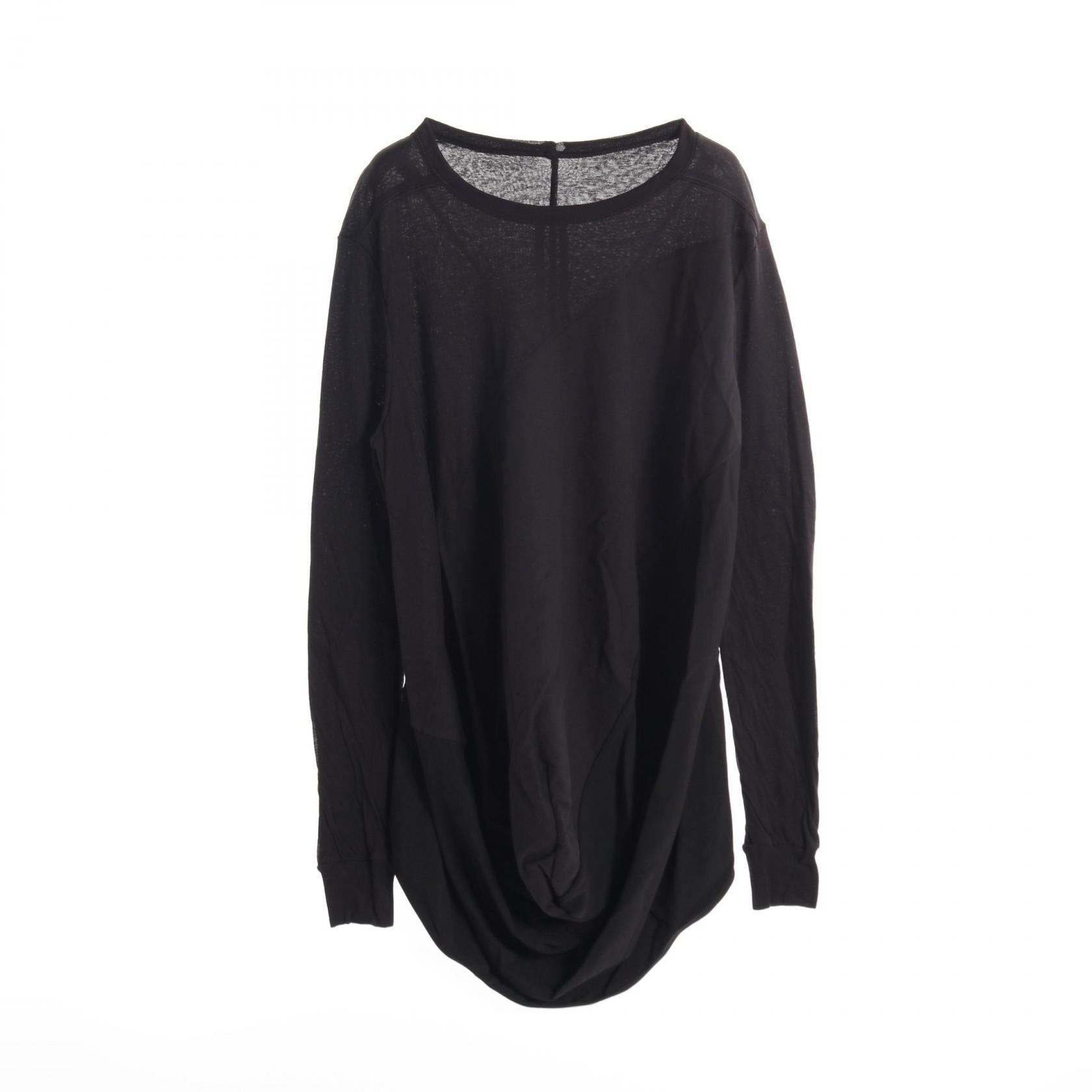 Rick Owens Cotton Long Sleeve Top Black