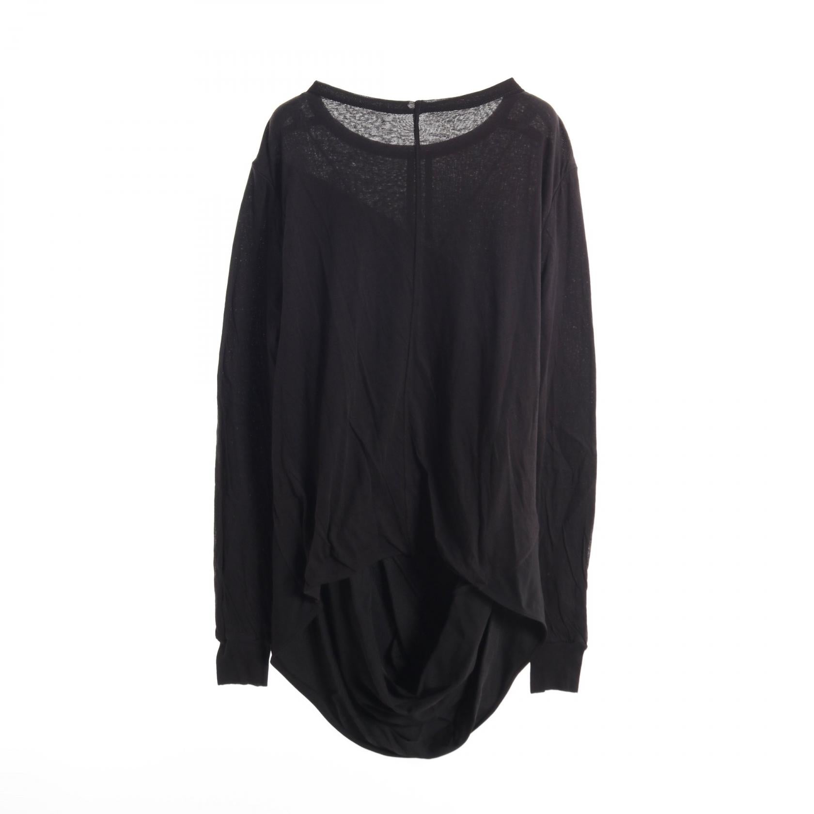 Rick Owens Cotton Long Sleeve Top Black