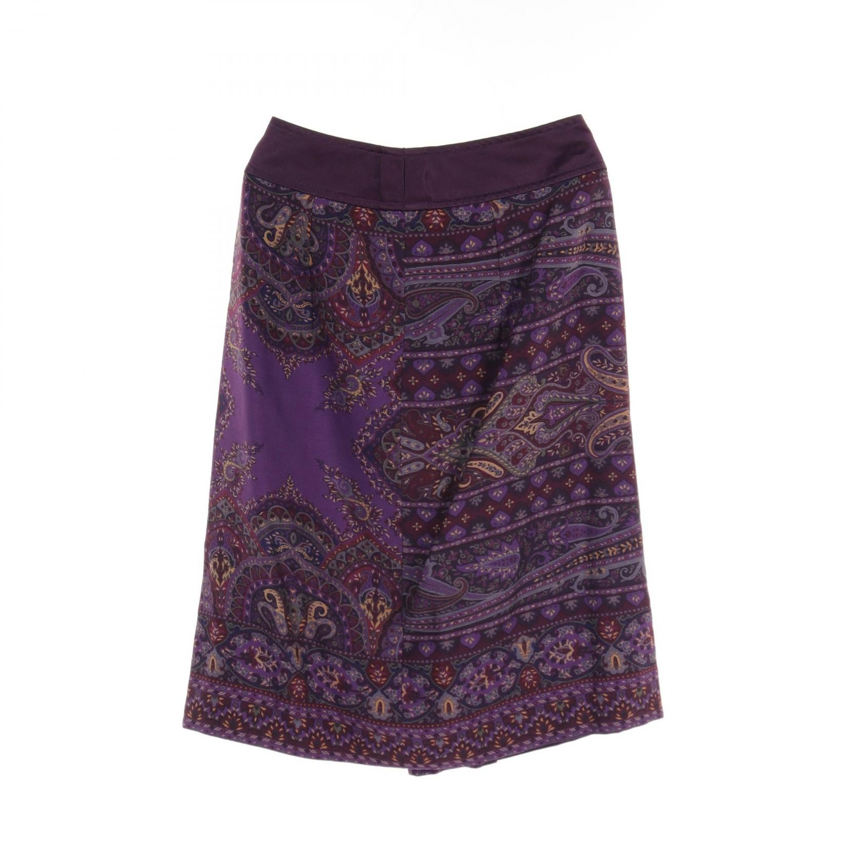 ETRO Wool Skirt Purple Multi-Color