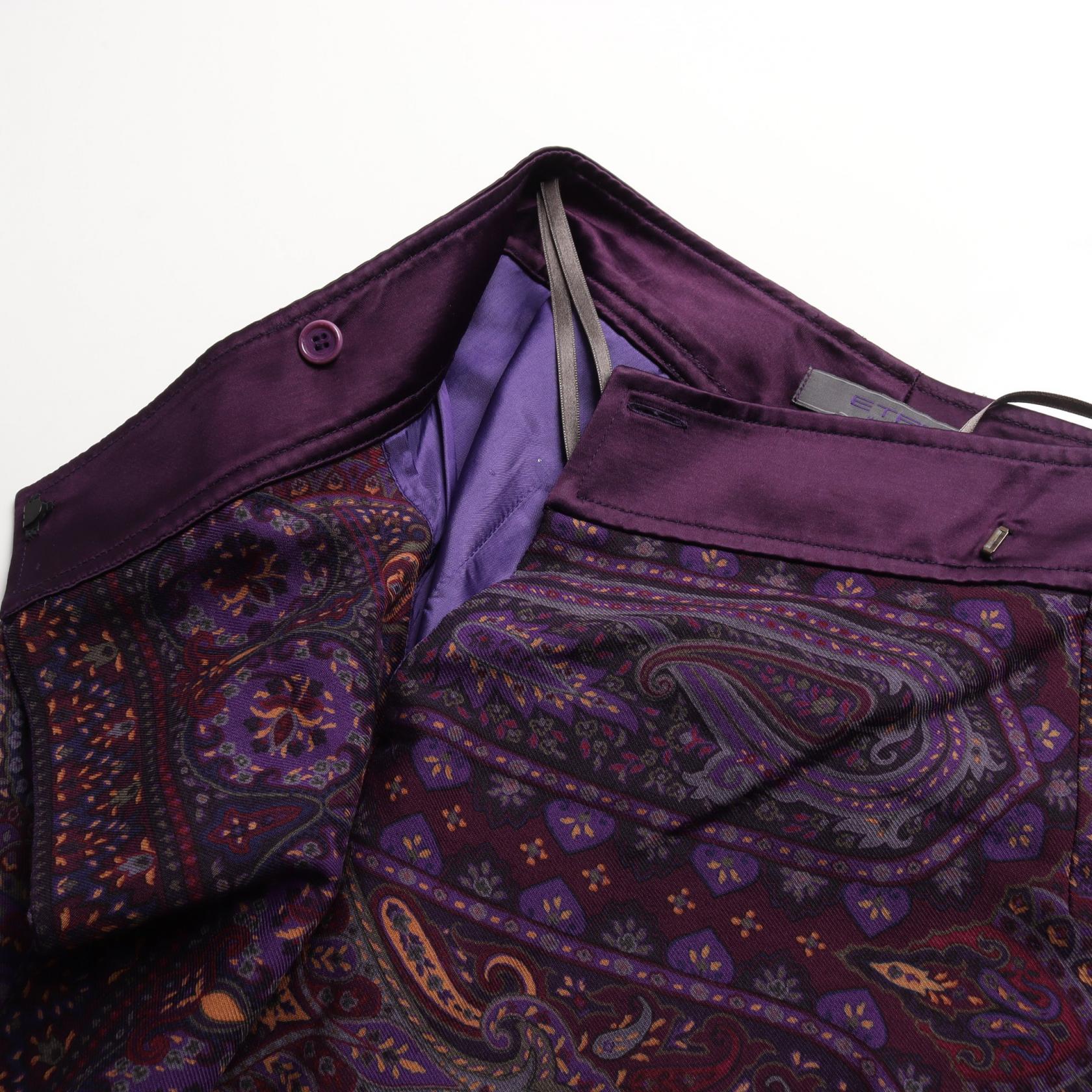 ETRO Wool Skirt Purple Multi-Color