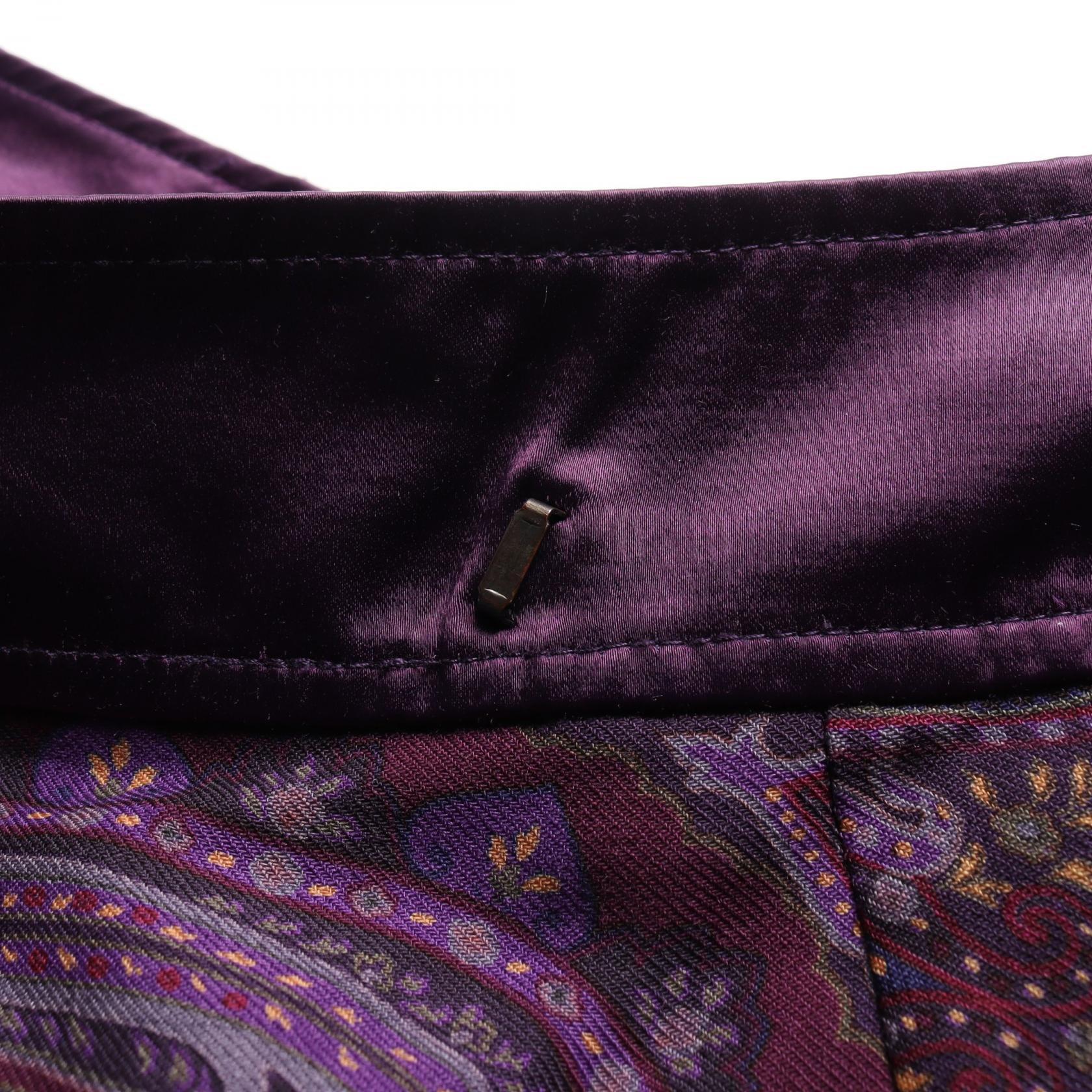 ETRO Wool Skirt Purple Multi-Color