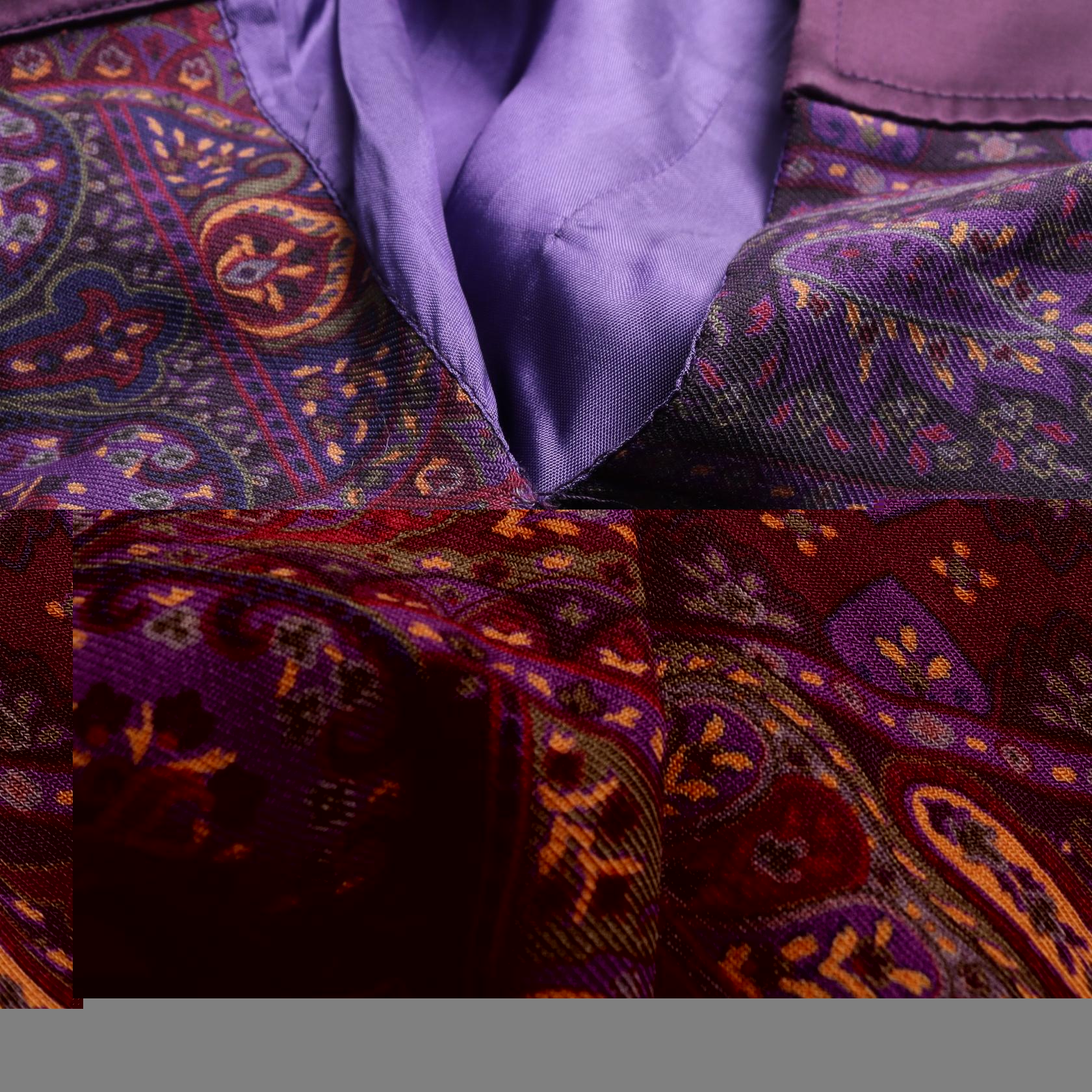 ETRO Wool Skirt Purple Multi-Color