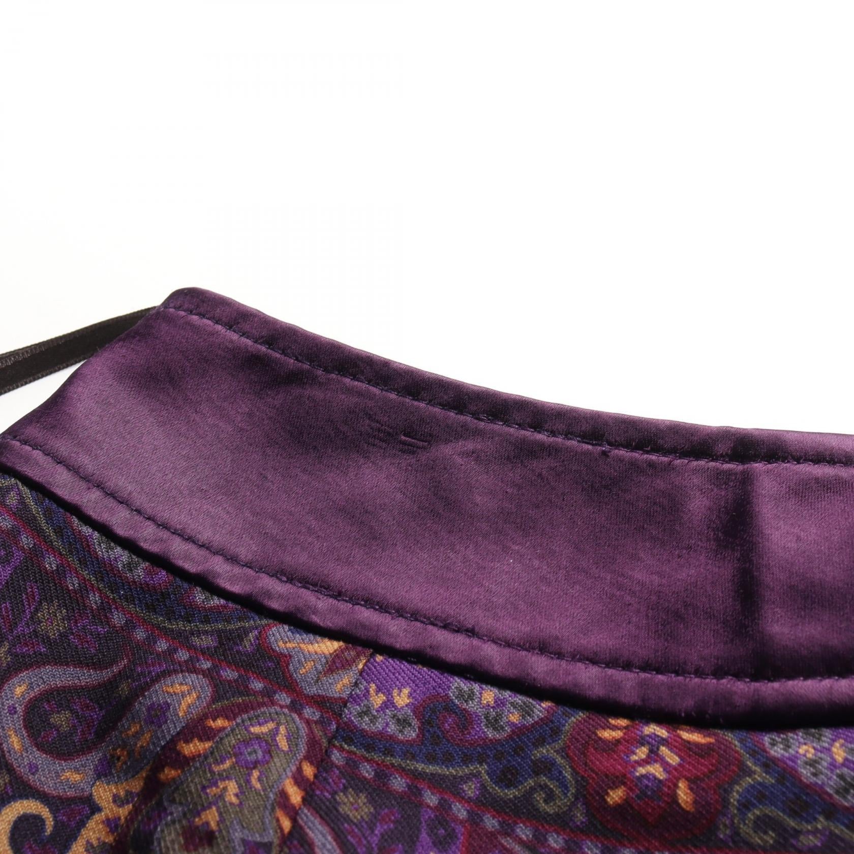 ETRO Wool Skirt Purple Multi-Color