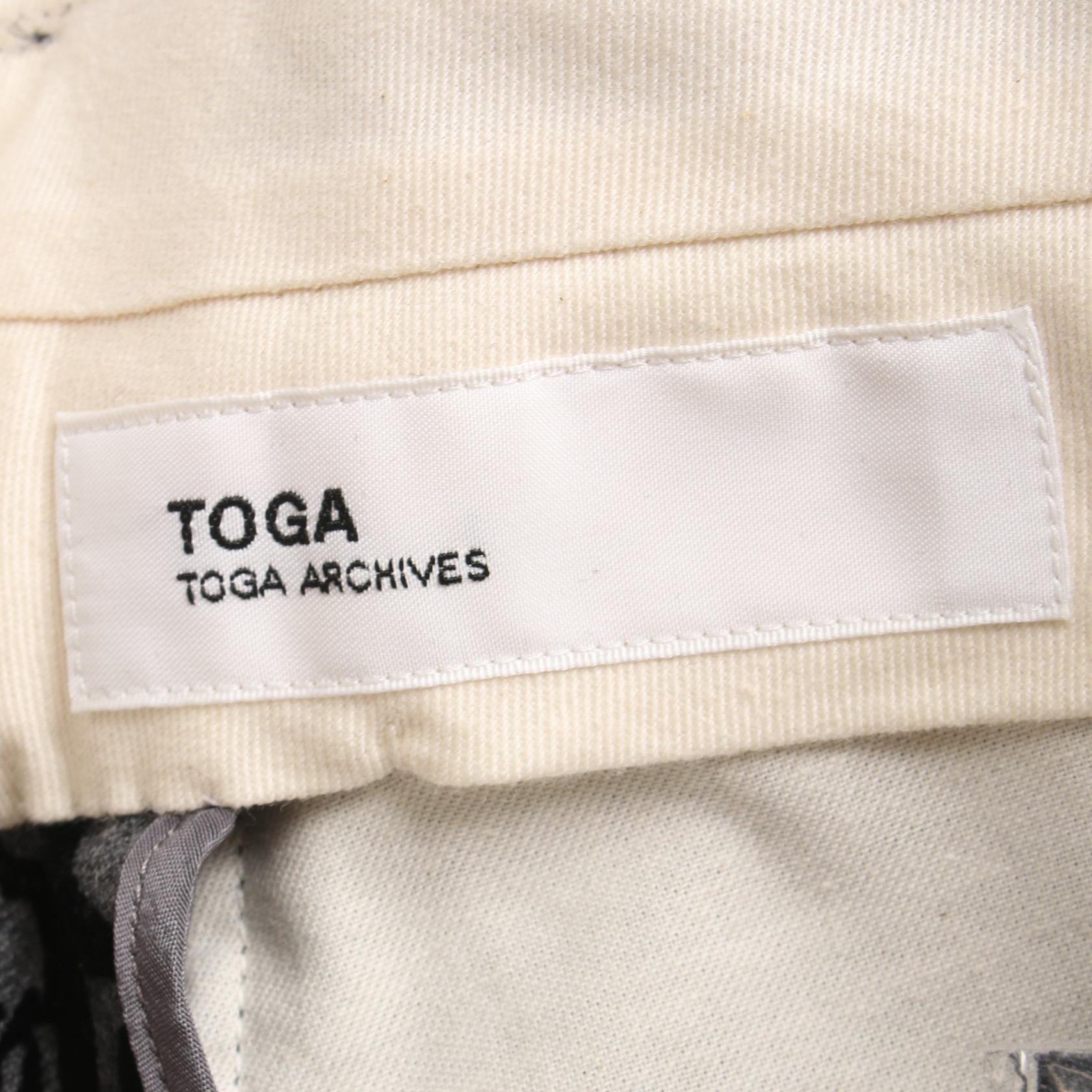 TOGA Wool Flock Print Pants Gray