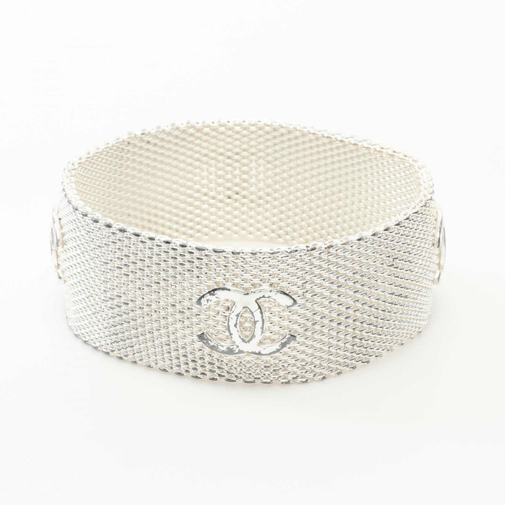 Chanel CC Mesh Bracelet  Metal Bracelet 96A in Good Condition