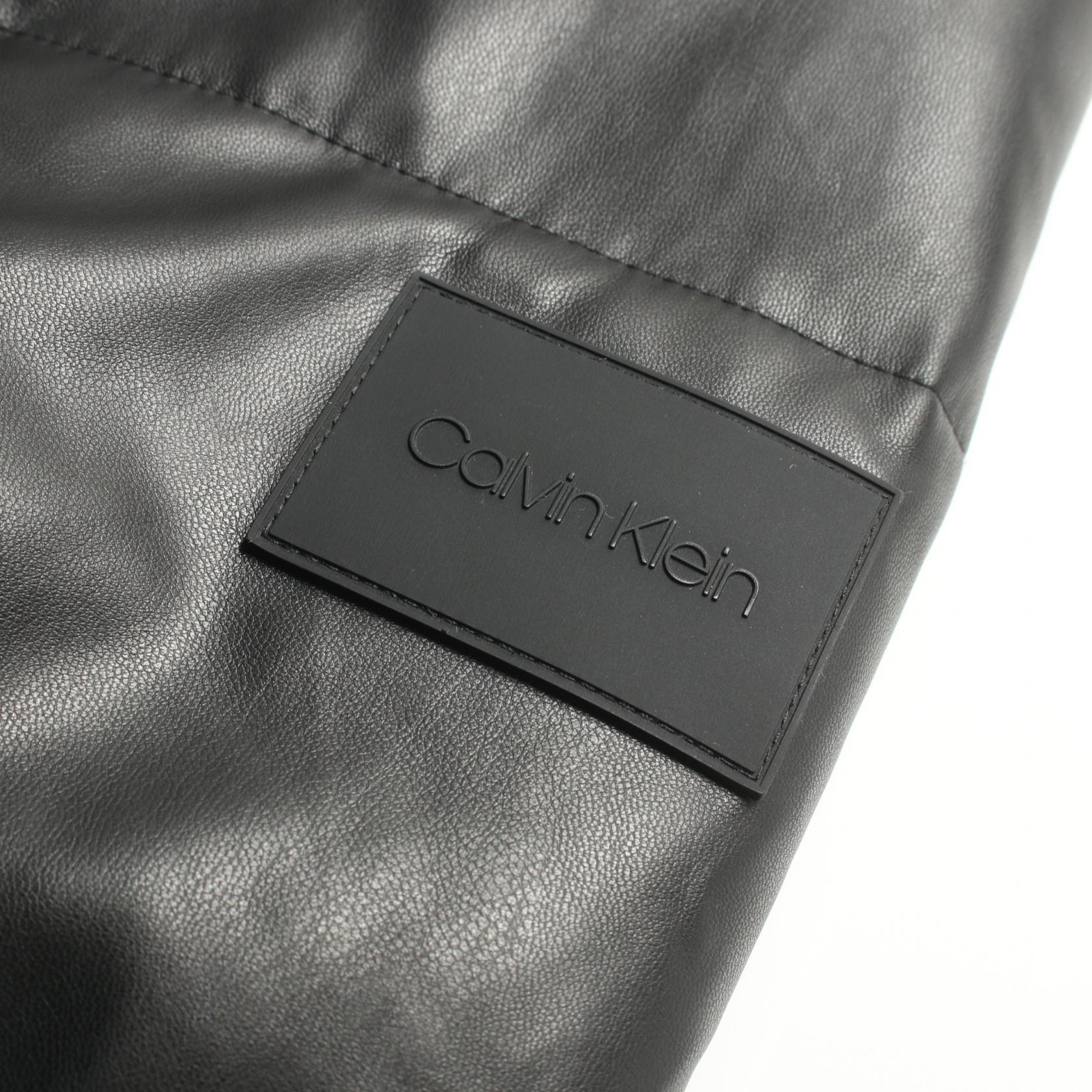 Calvin Klein Men's Faux Leather Outerwear Black