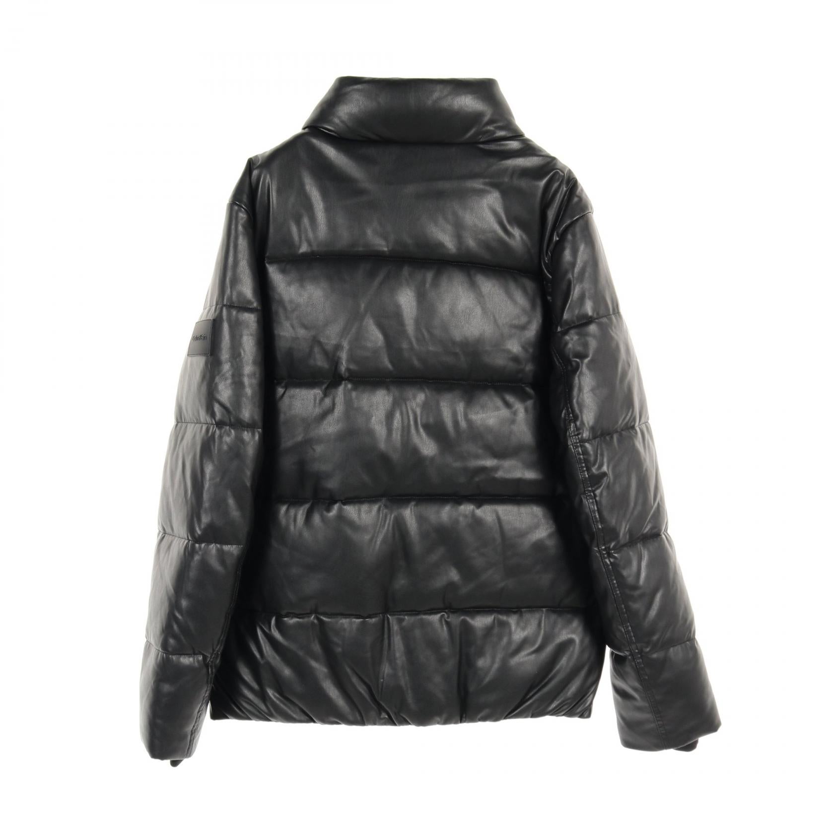 Calvin Klein Men's Faux Leather Outerwear Black