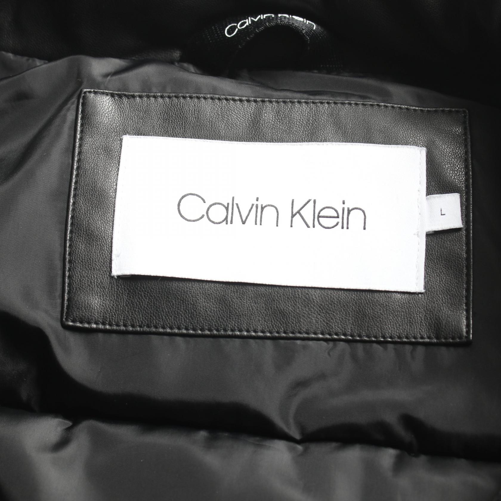 Calvin Klein Men's Faux Leather Outerwear Black