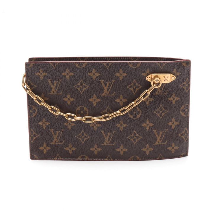 Louis Vuitton Monogram Chain Clutch Canvas Clutch Bag M55646 in Excellent condition