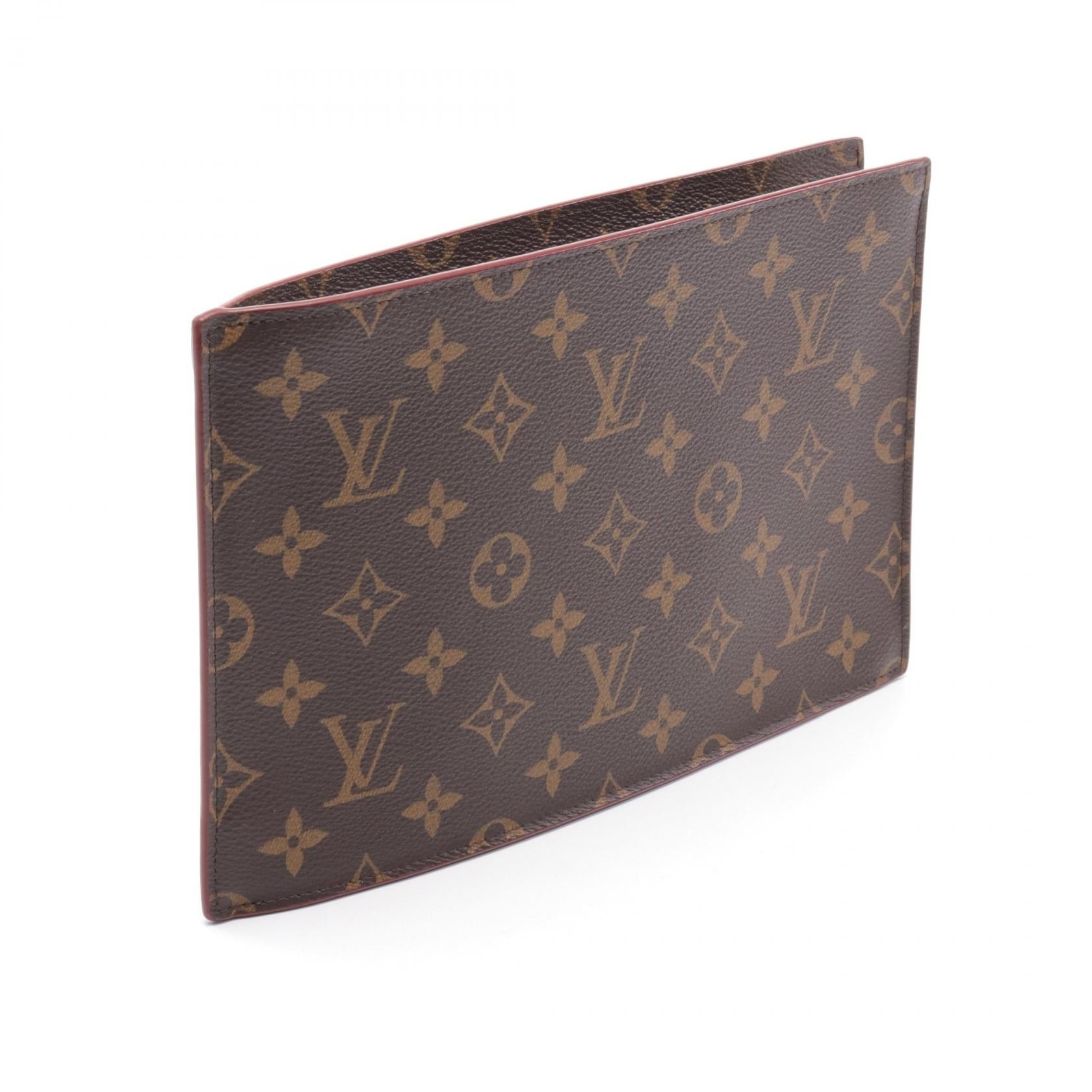 Louis Vuitton Monogram Chain Clutch Canvas Clutch Bag M55646 in Excellent condition