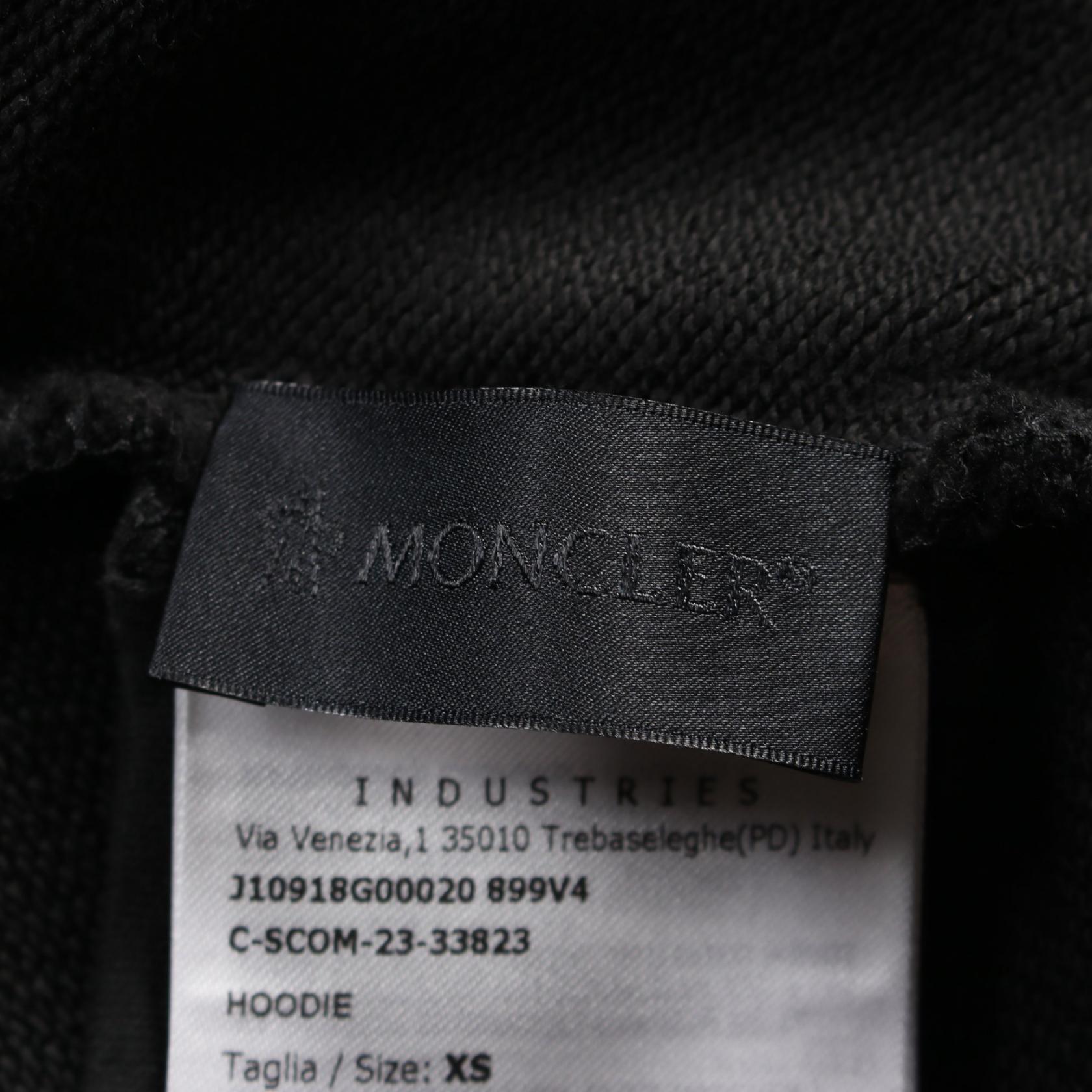 Moncler Cotton Hoodie Black Men