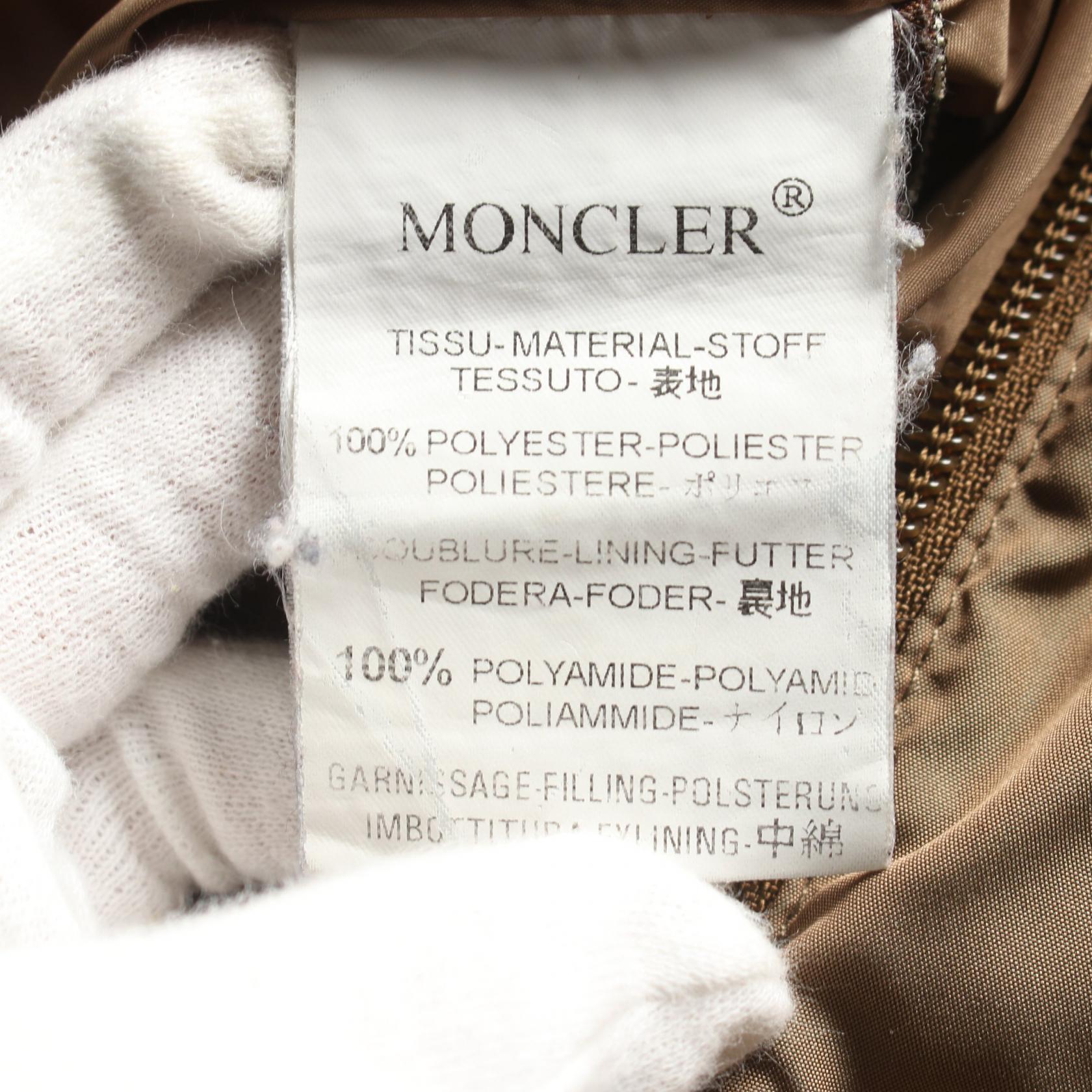 Moncler Polyester Down Jacket Brown