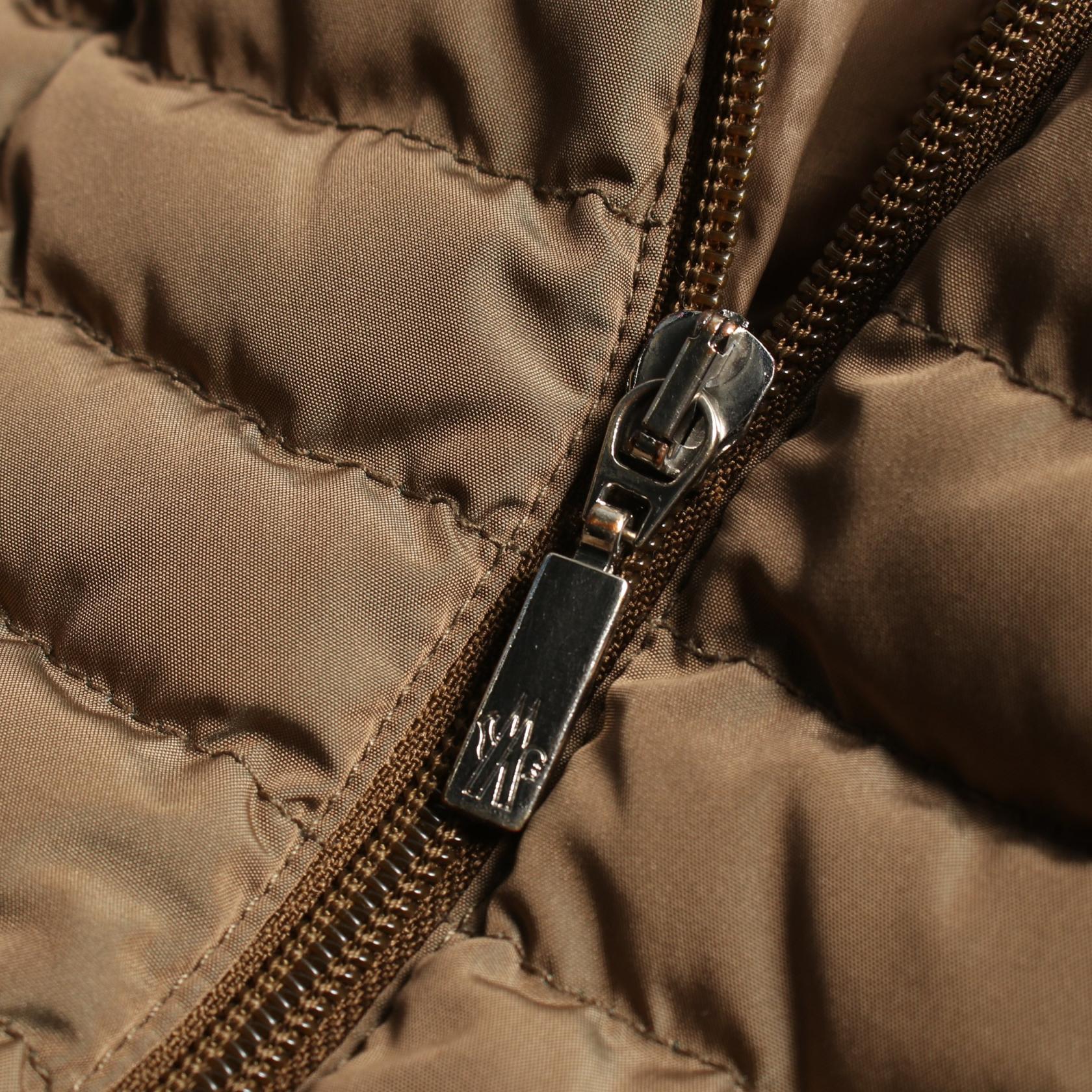 Moncler Polyester Down Jacket Brown