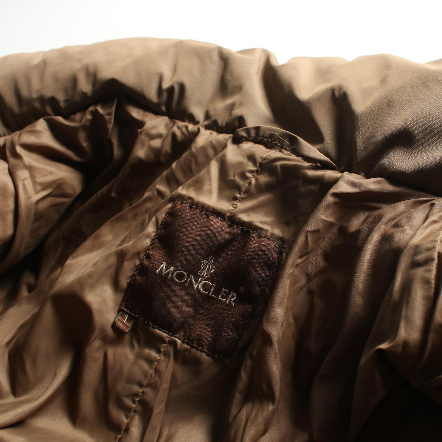 Moncler Polyester Down Jacket Brown