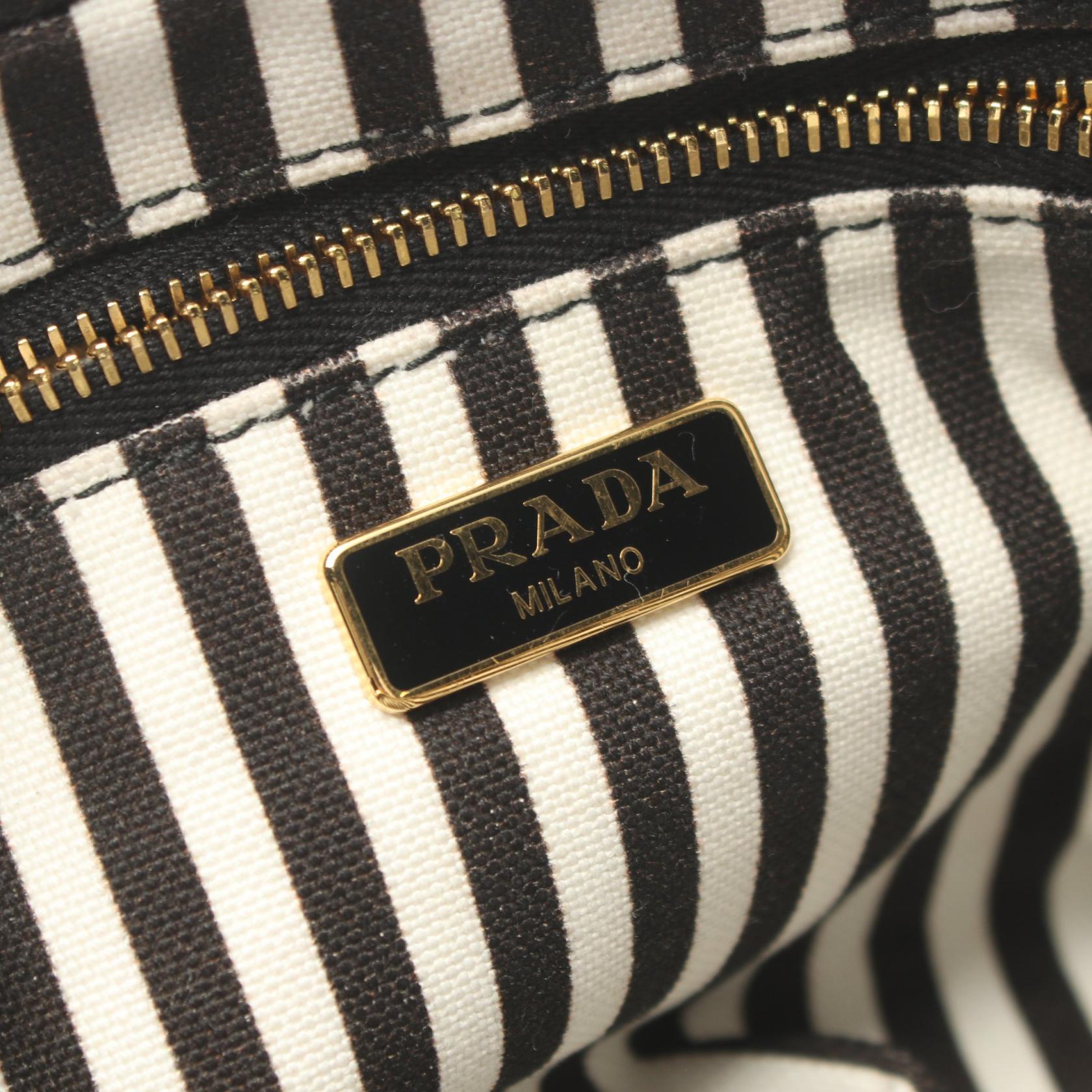 Prada  Canapa Canvas Mini Pouch Canvas Vanity Bag 1NA693 in Very Good Condition